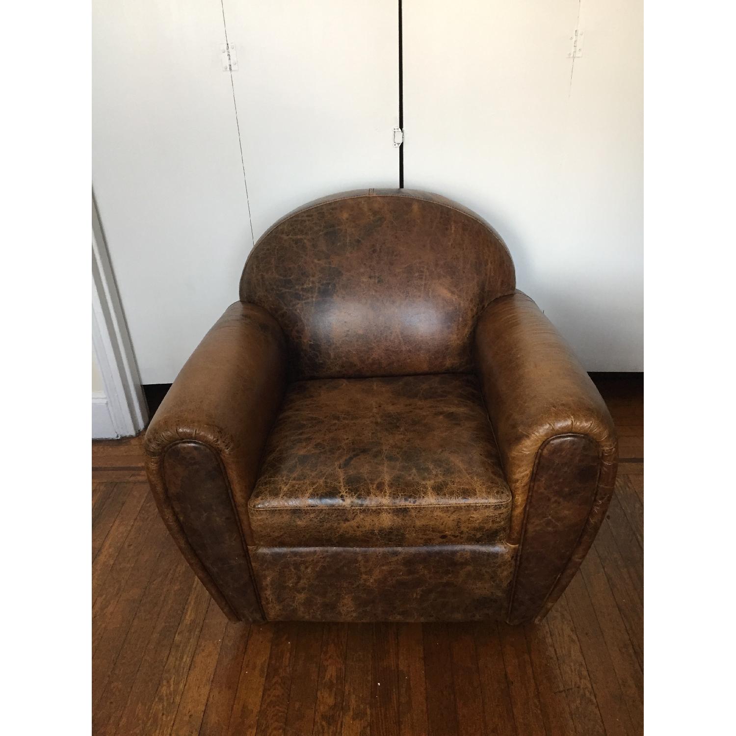Brown Leather Chair - image-1