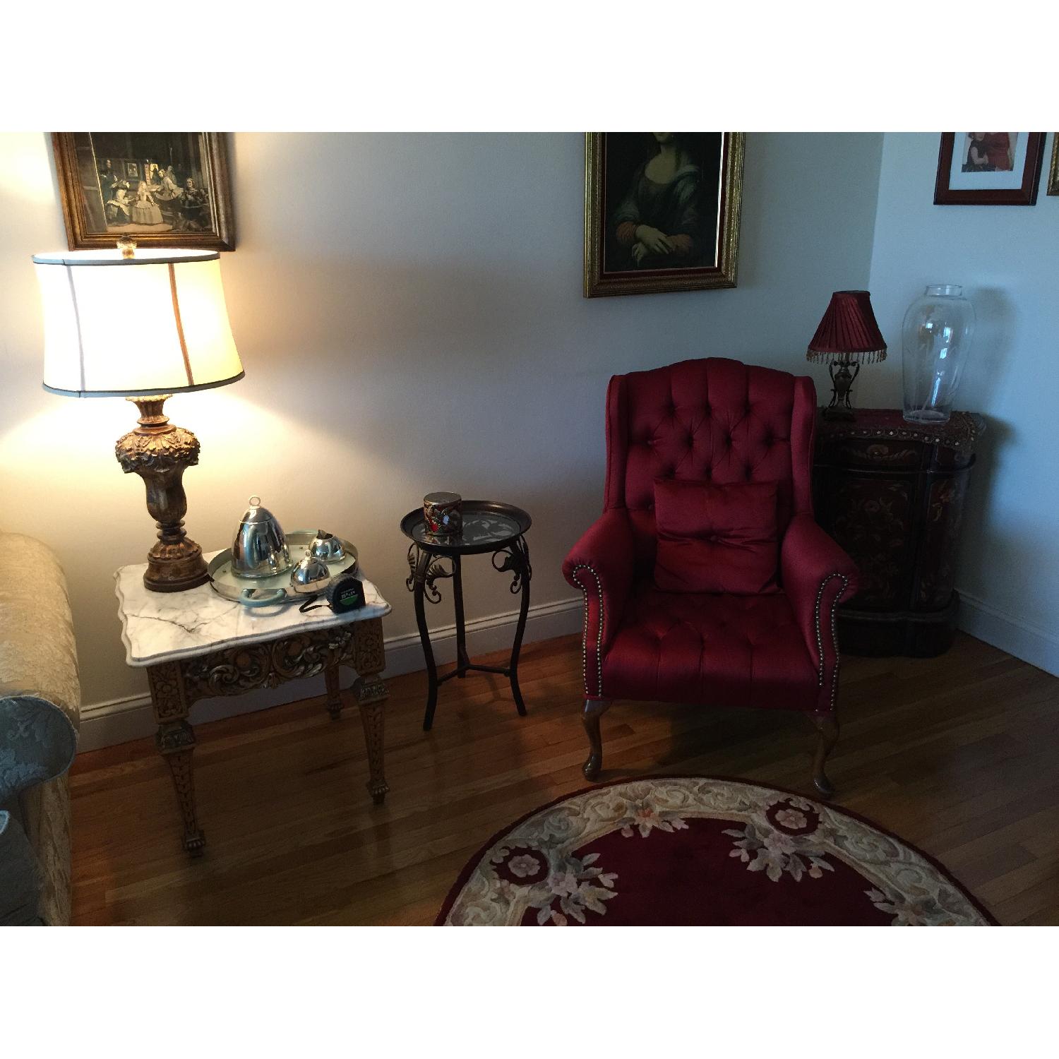 Red Wingtip Chair - image-5