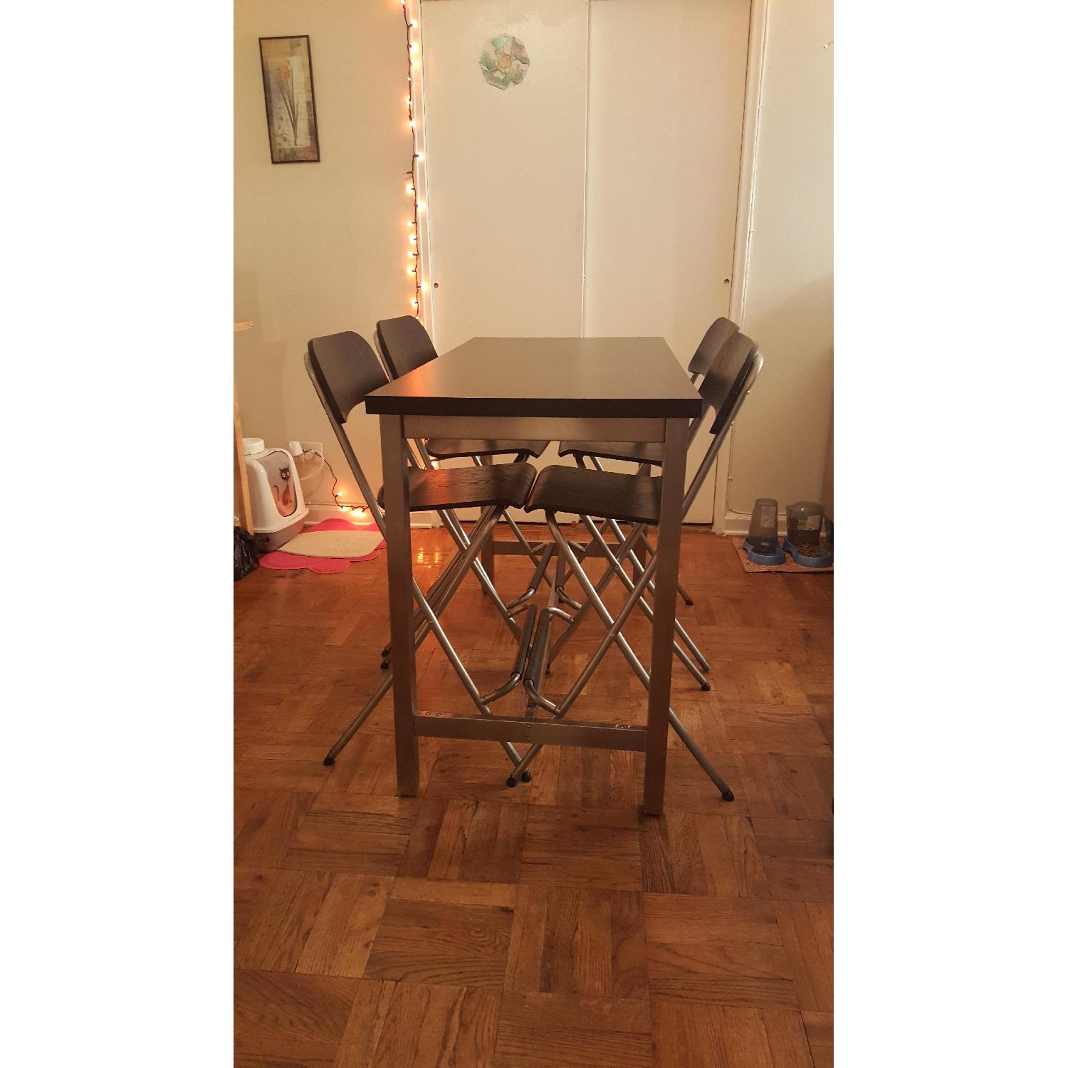 Ikea High Dining Table w/ 4 Chairs - image-2