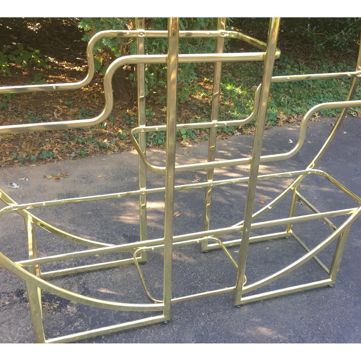 Mid Century Modern Circular Brass Etagere/Display Shelf - image-3