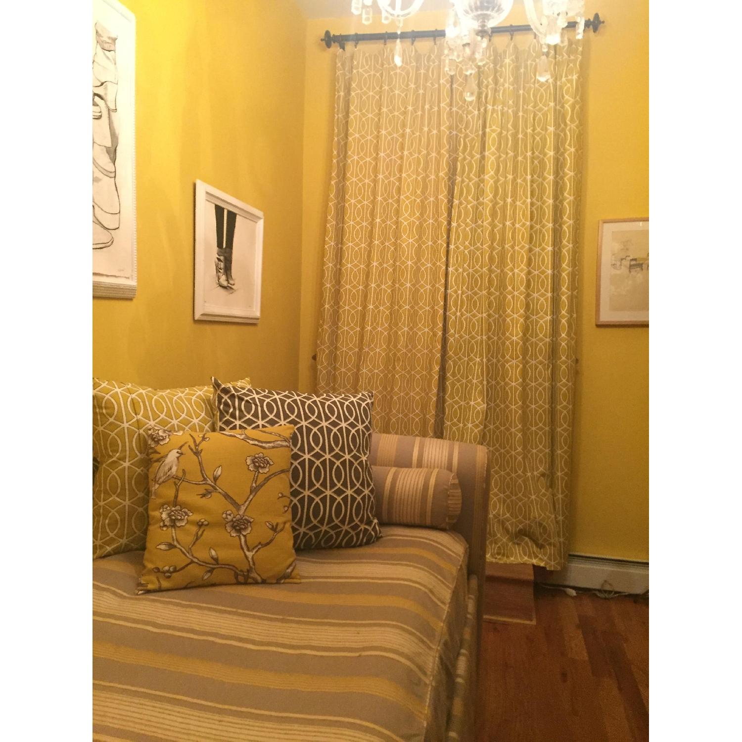 Long Curtains w/ 3 Matching Pillows - image-1