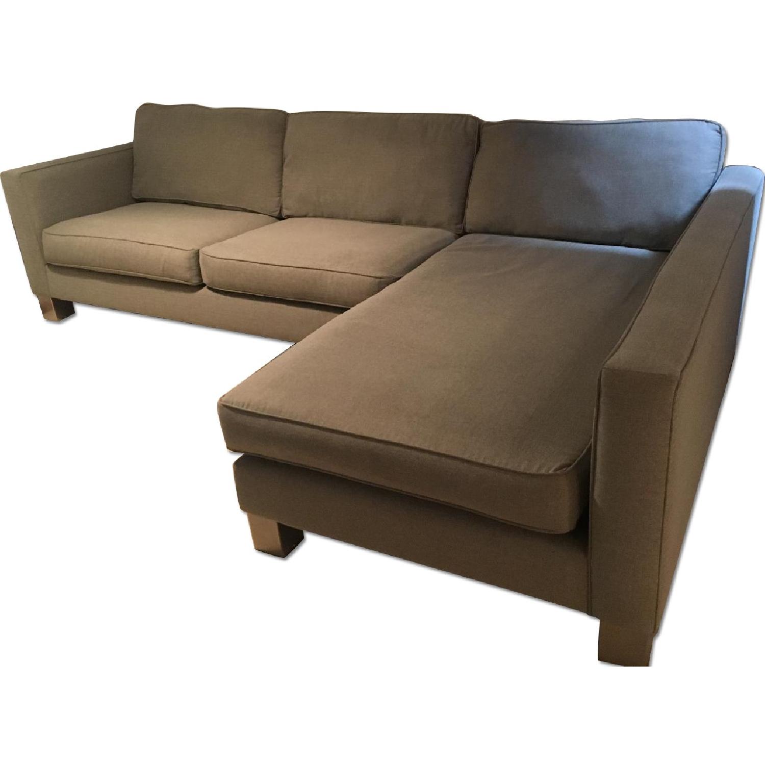 Bloomingdale's 2 Piece LShape Sectional w/ Chaise Lounge in Pewter