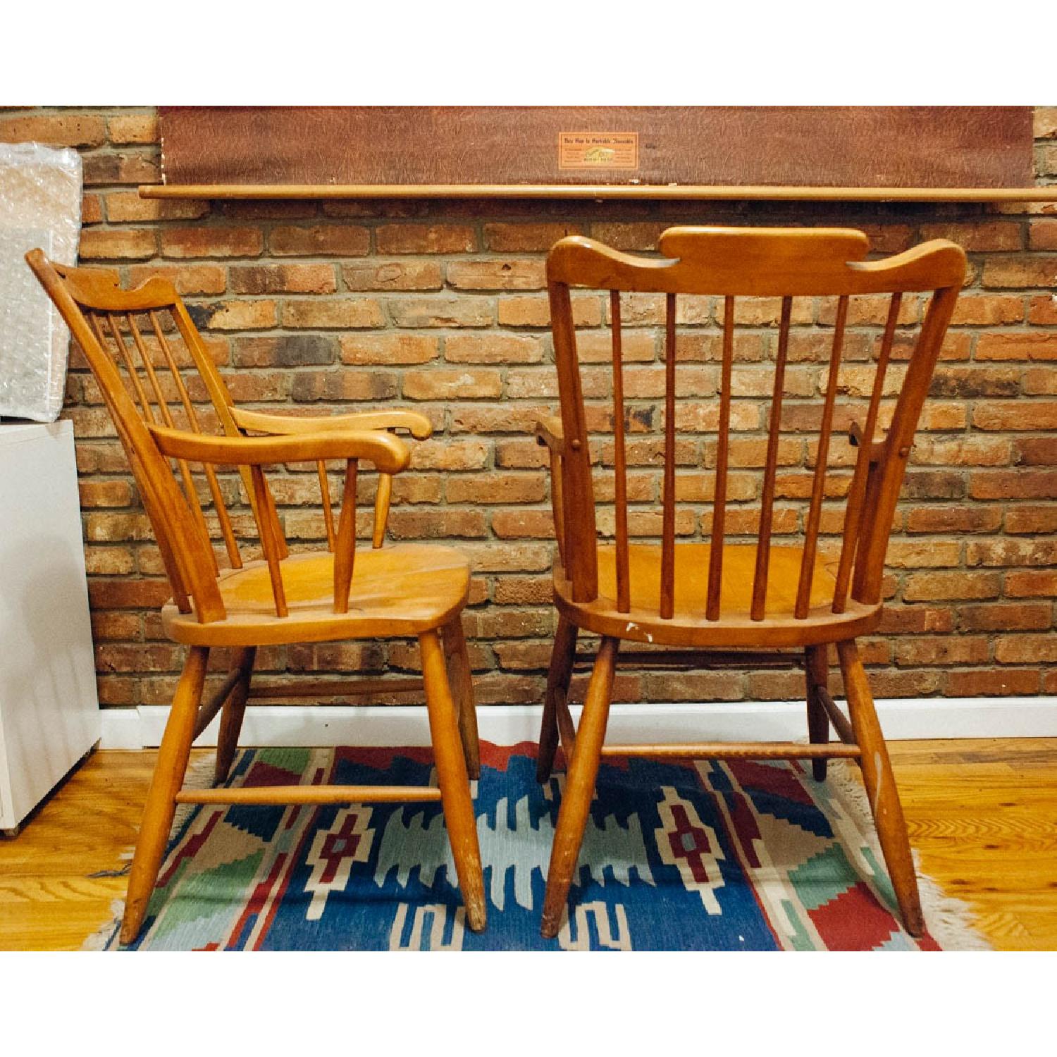 Vintage Cherry Wood Dining Chairs - image-2