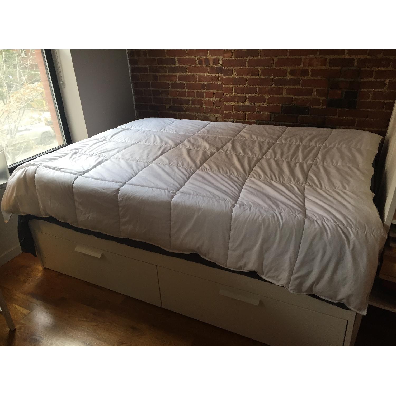 Ikea Brimnes White Full Size Bed Frame - image-1