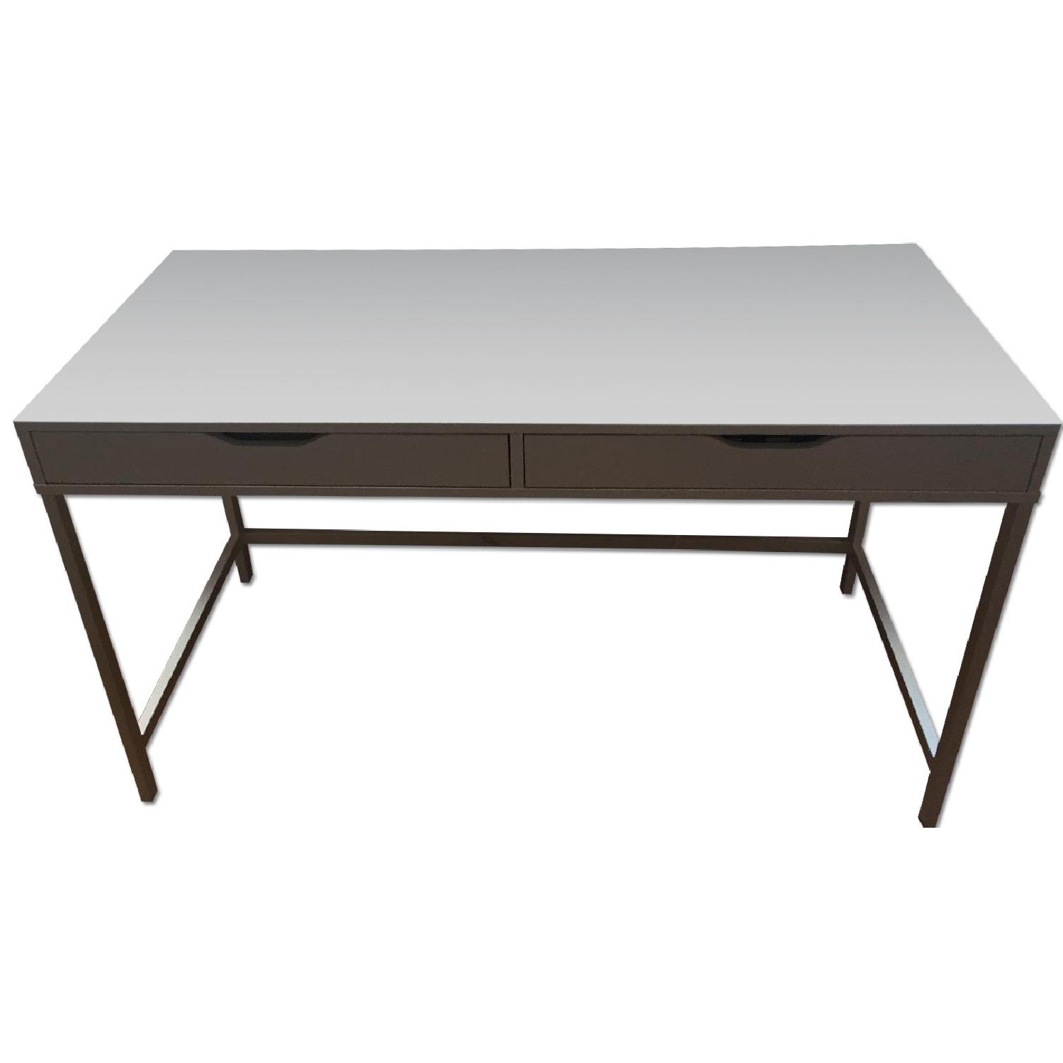 Ikea Alex White 2Drawer Desk AptDeco
