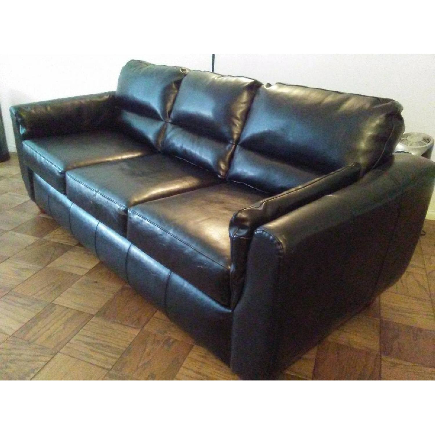 Haining Gelin Furniture Leather Apartment Size in Black - image-2