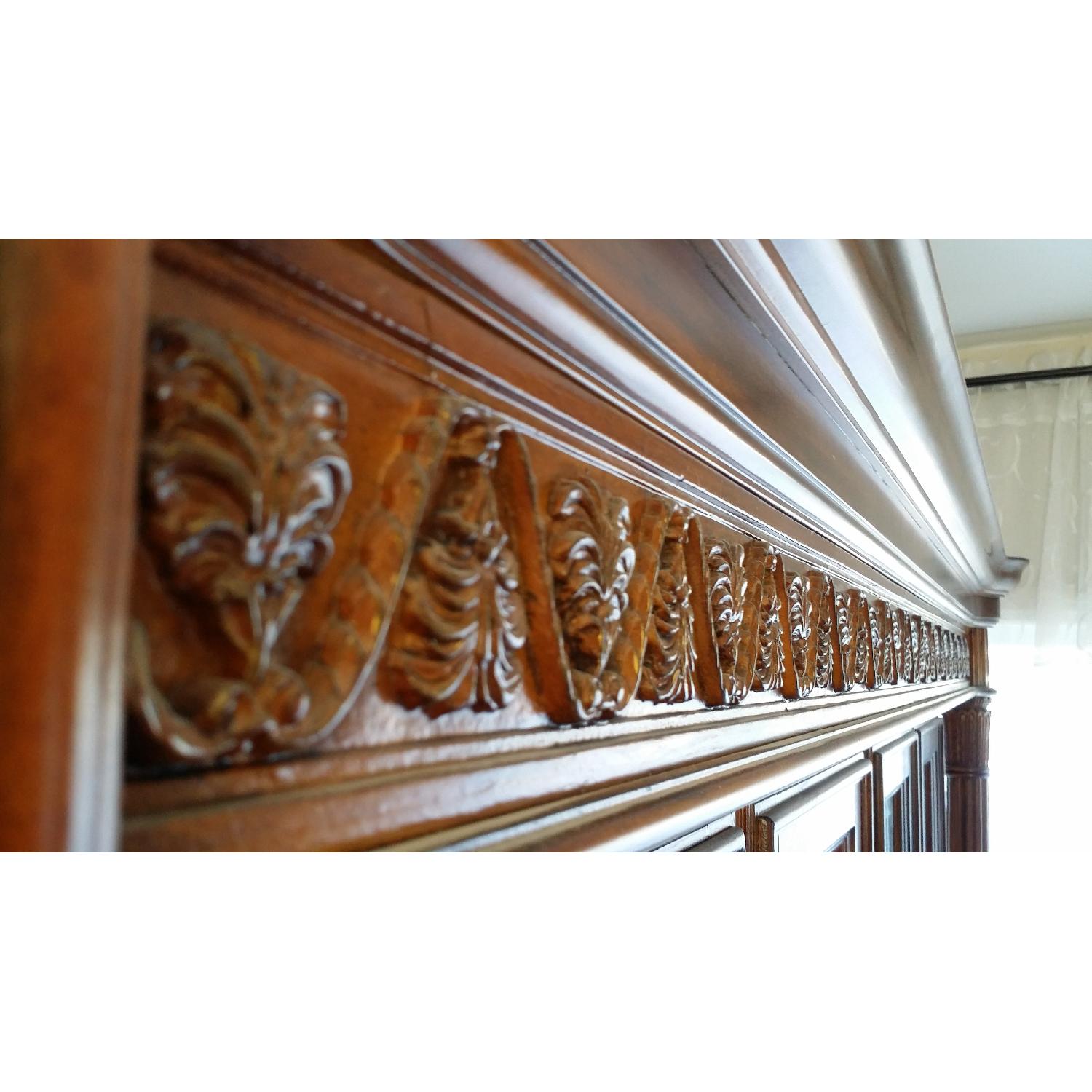 Raymour & Flanigan Lighted Solid Wood Glass China Cabinet - image-4