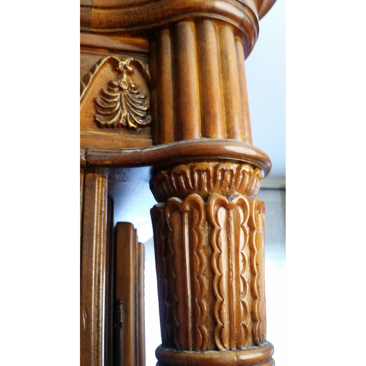 Raymour & Flanigan Lighted Solid Wood Glass China Cabinet - image-5