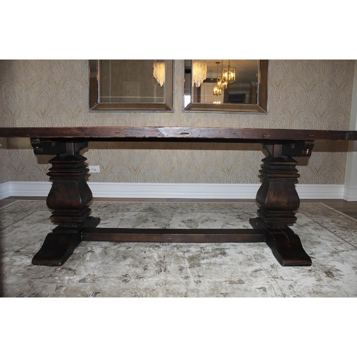 Restoration Hardware Trestle Dining Table AptDeco