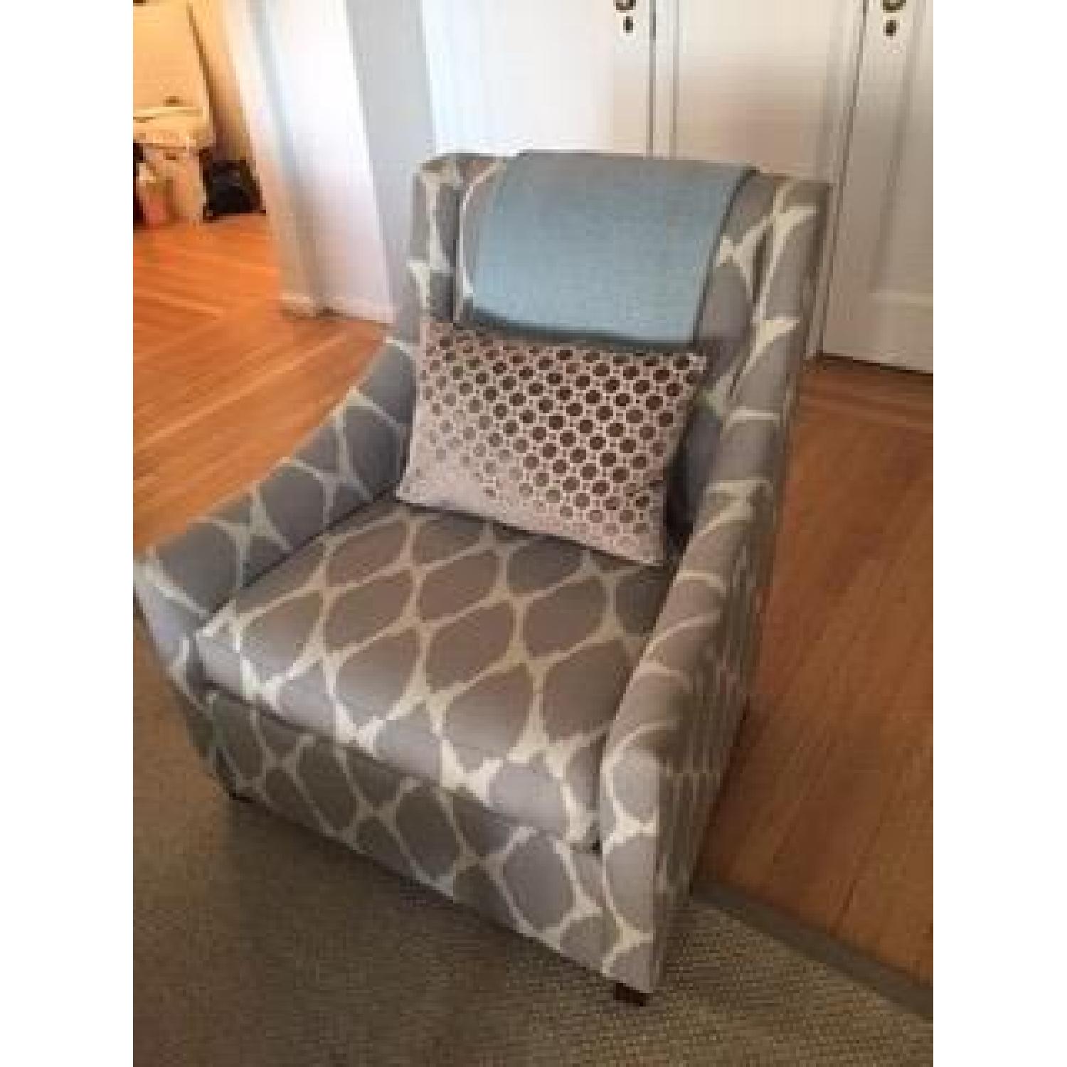 West Elm Ikat Sweep Armchairs - image-5