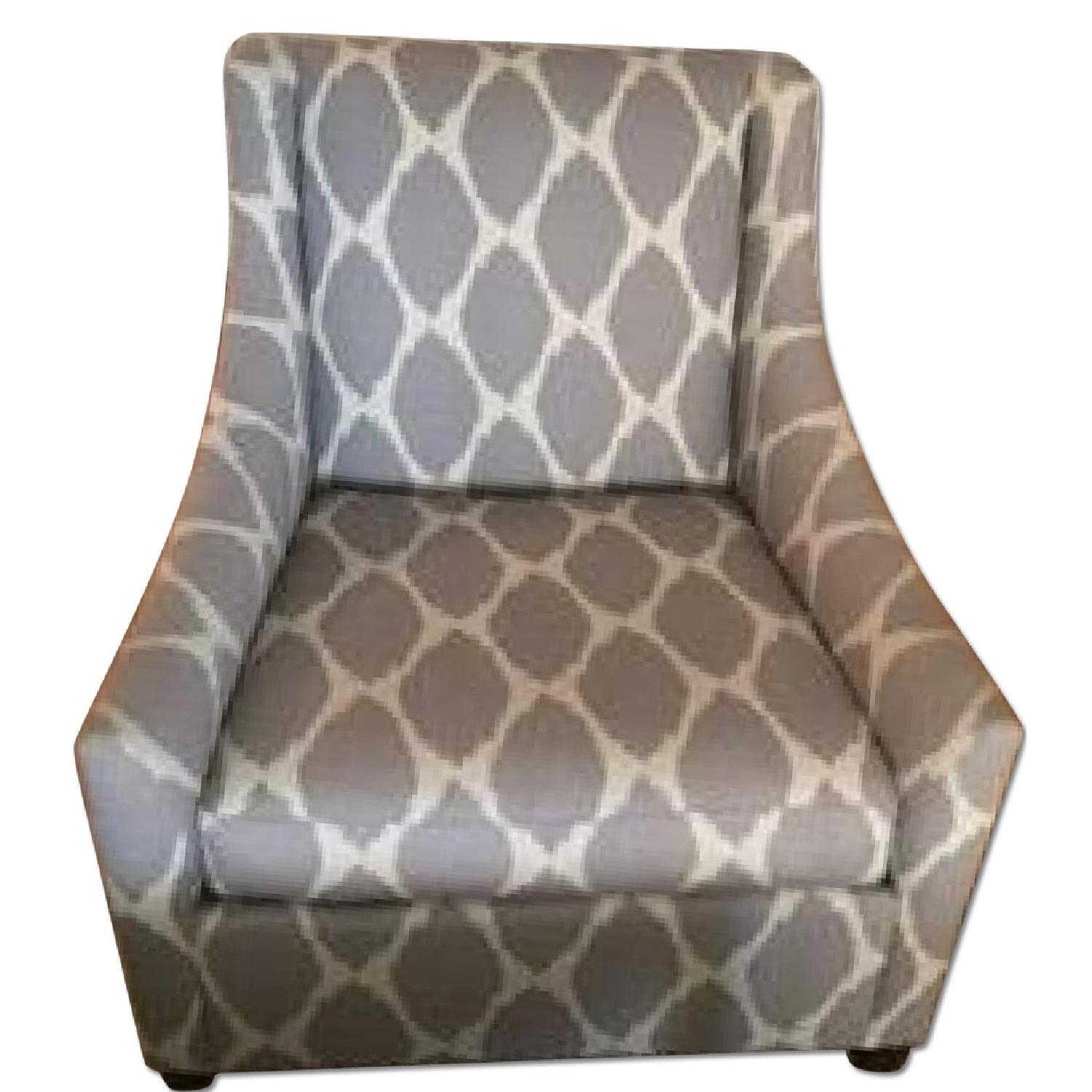 West Elm Ikat Sweep Armchairs - image-0