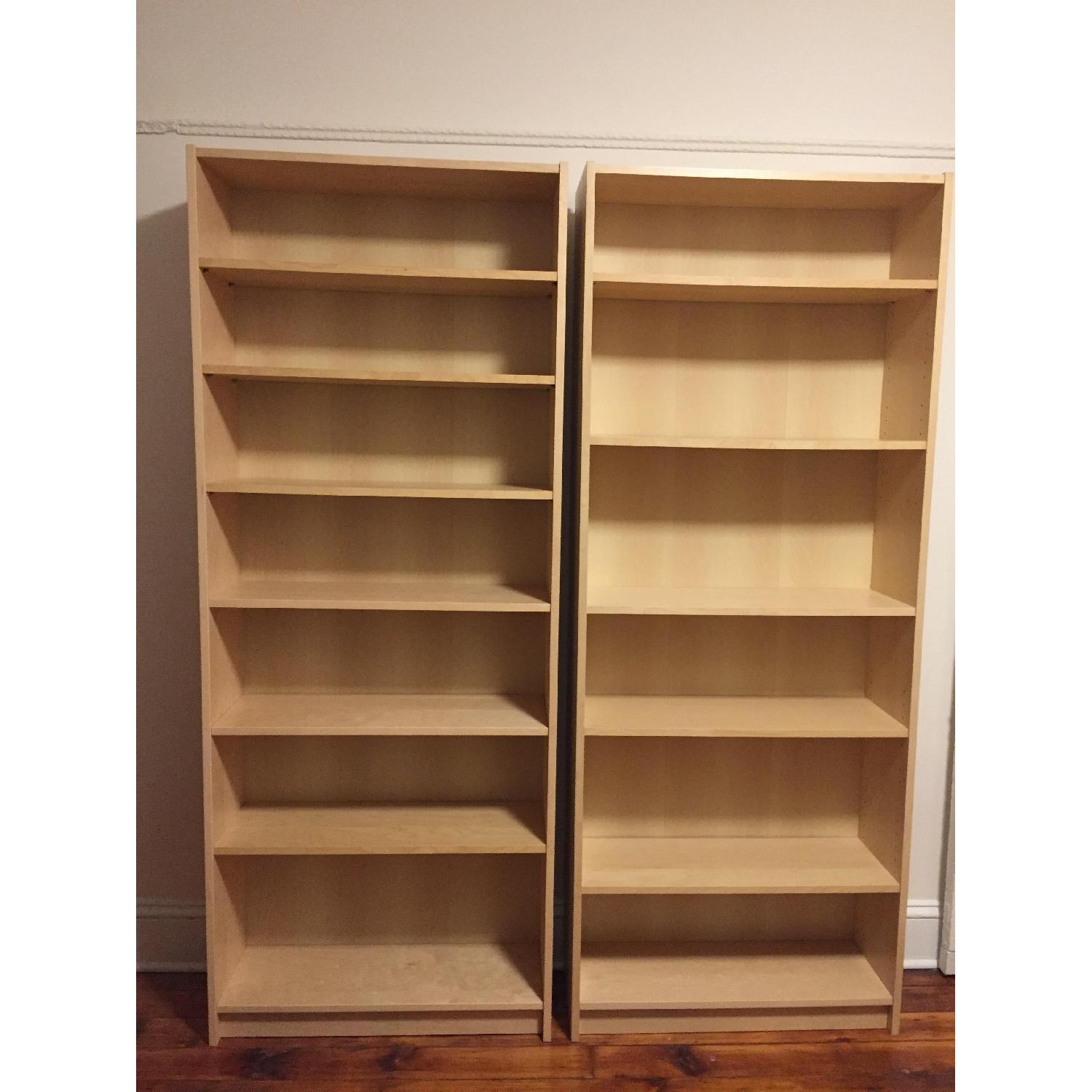 Ikea Billy Bookcases in Birch Veneer - image-1