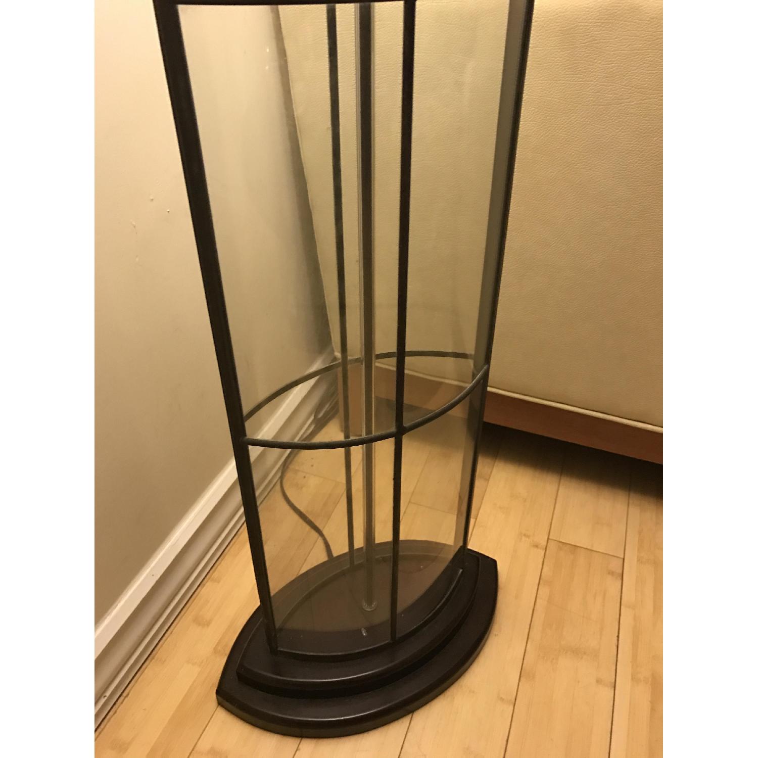 Ethan Allen 3-Way Floor Lamp w/ Shabby Chic Lamp Shade - image-3