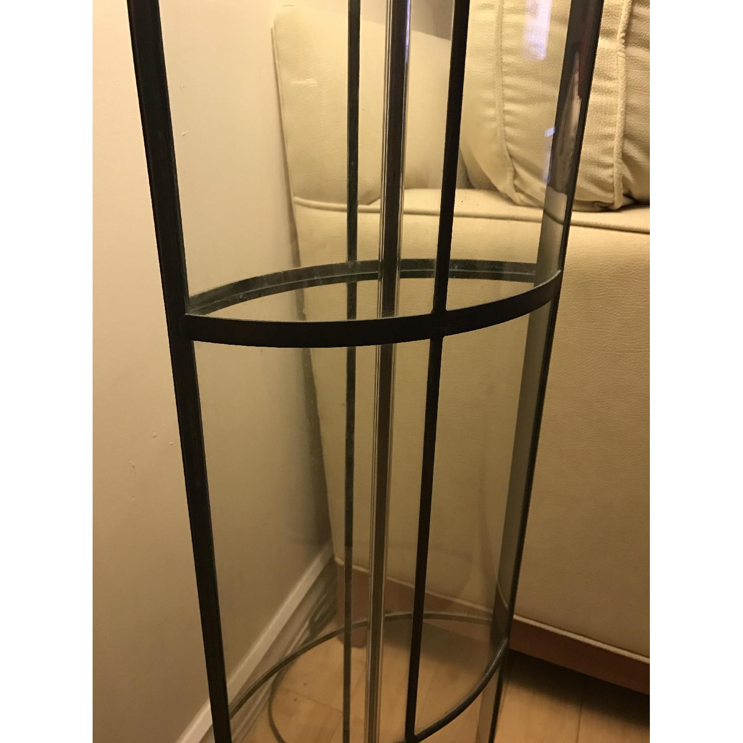 Ethan Allen 3-Way Floor Lamp w/ Shabby Chic Lamp Shade - image-4