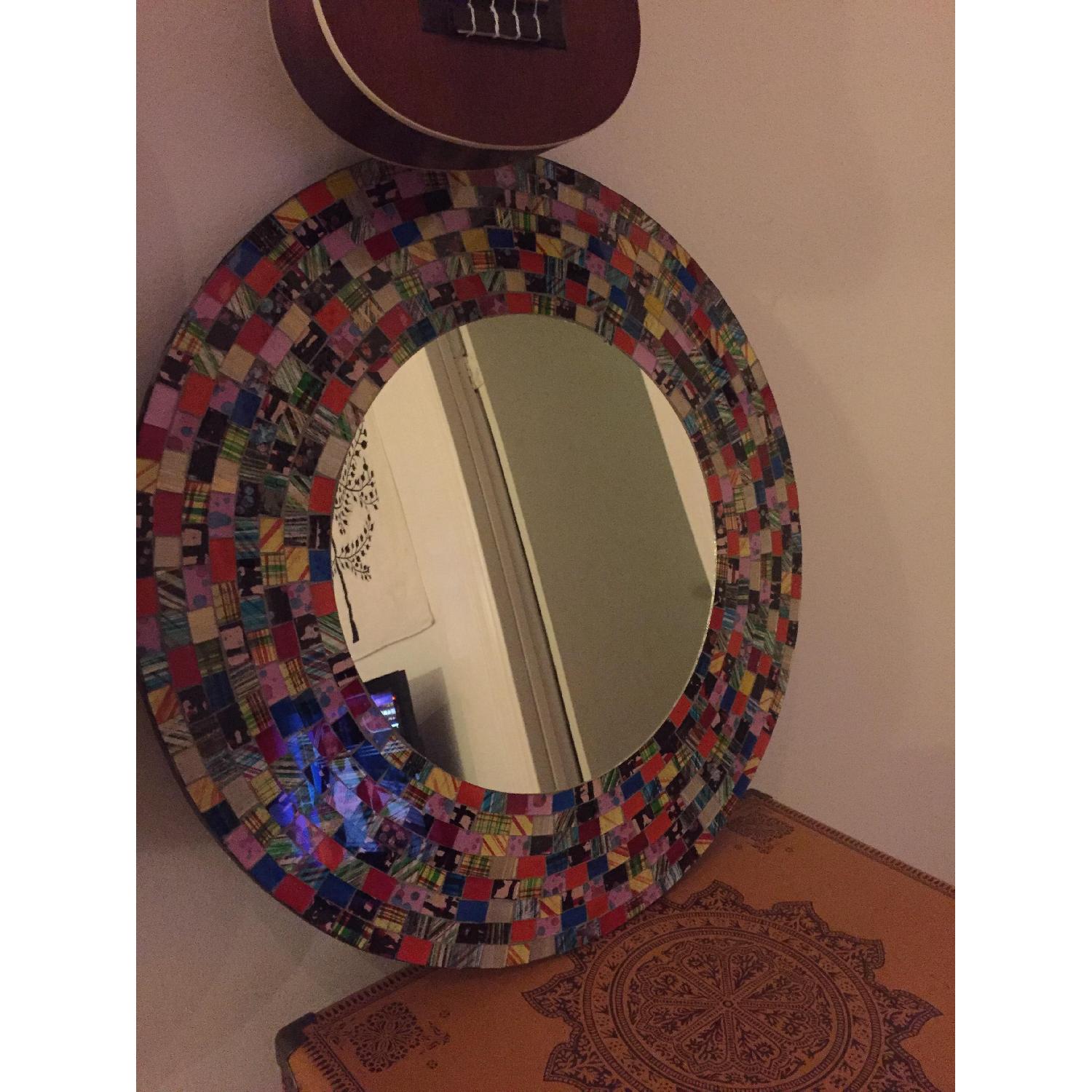 Pottery Barn Round Mosaic Wall Mirror - image-1