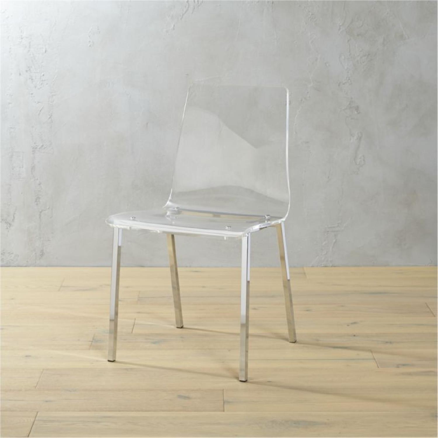CB2 Vapor Acrylic Chairs - image-2