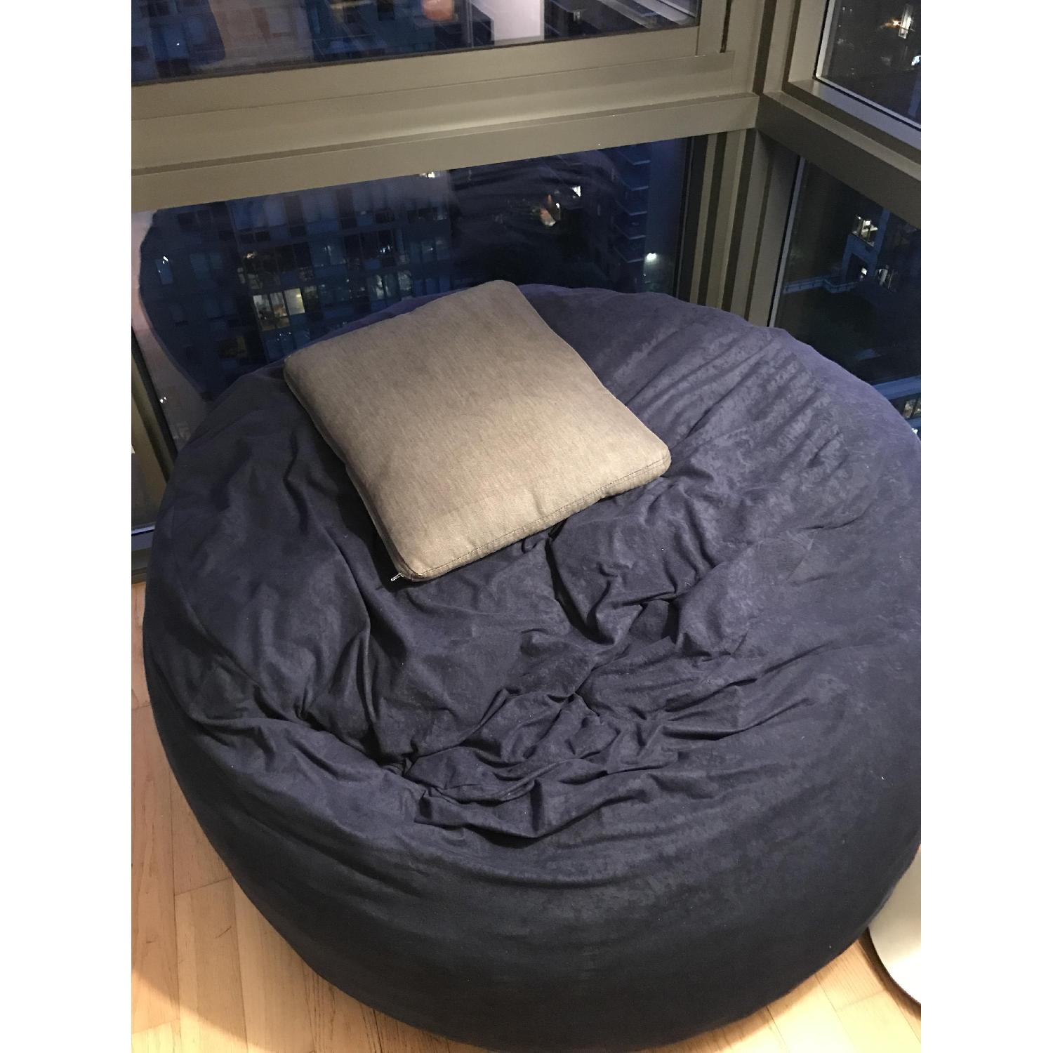 Navy Bean Bag Chair AptDeco
