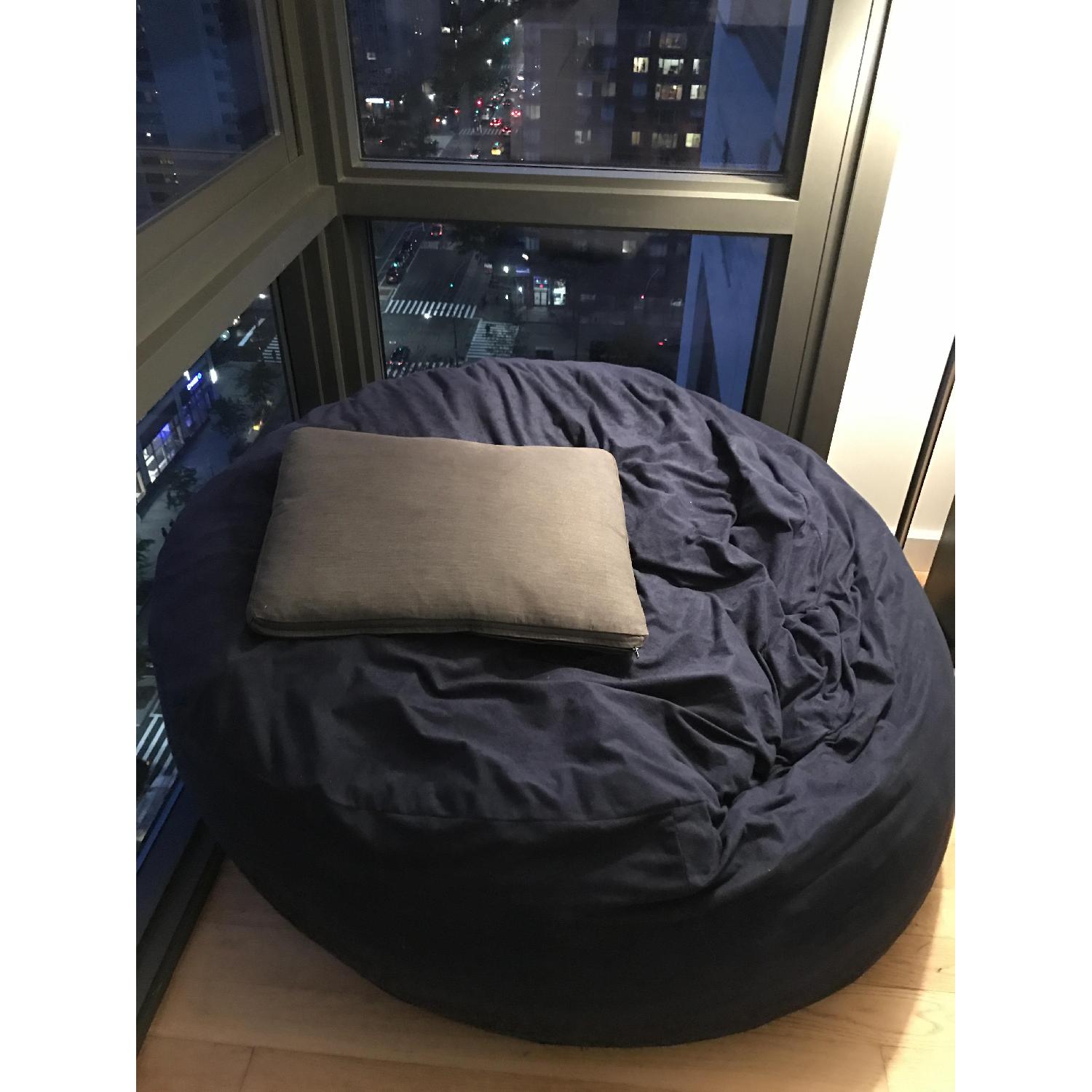 Navy Bean Bag Chair AptDeco