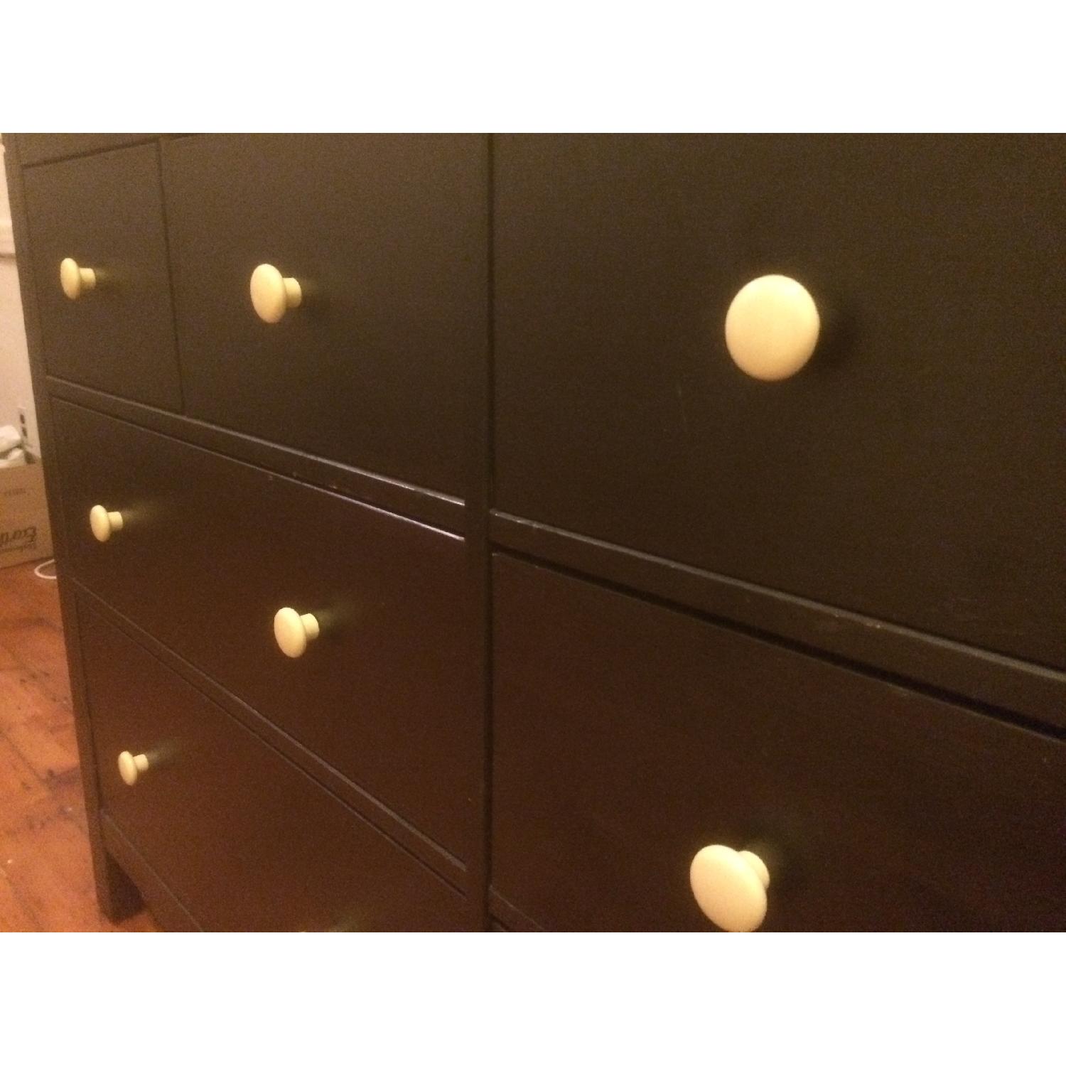 Ika Hemnes BlackBrown 8Drawer Dresser AptDeco