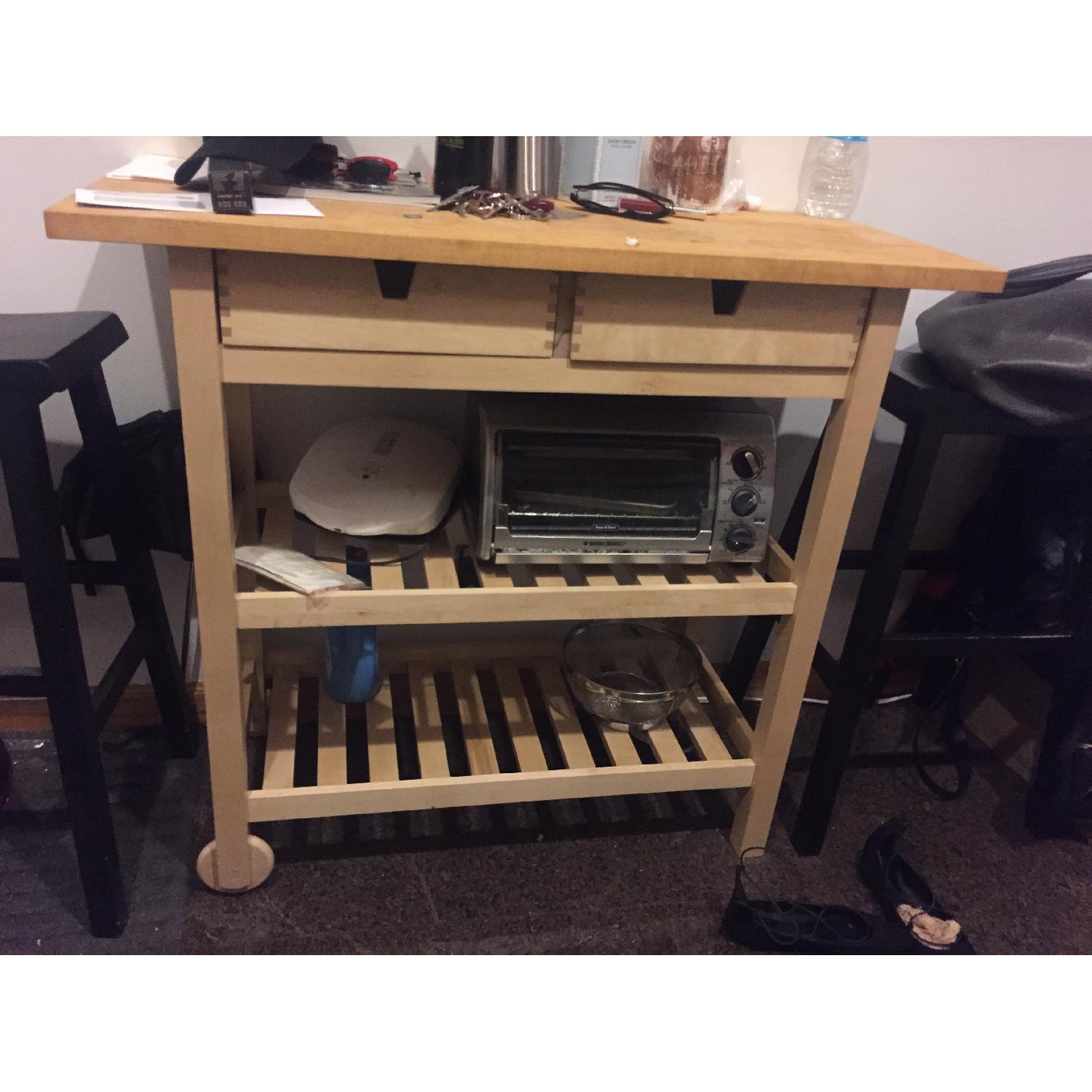 Ikea Forhoja Butcher Block/Kitchen Cart - image-1