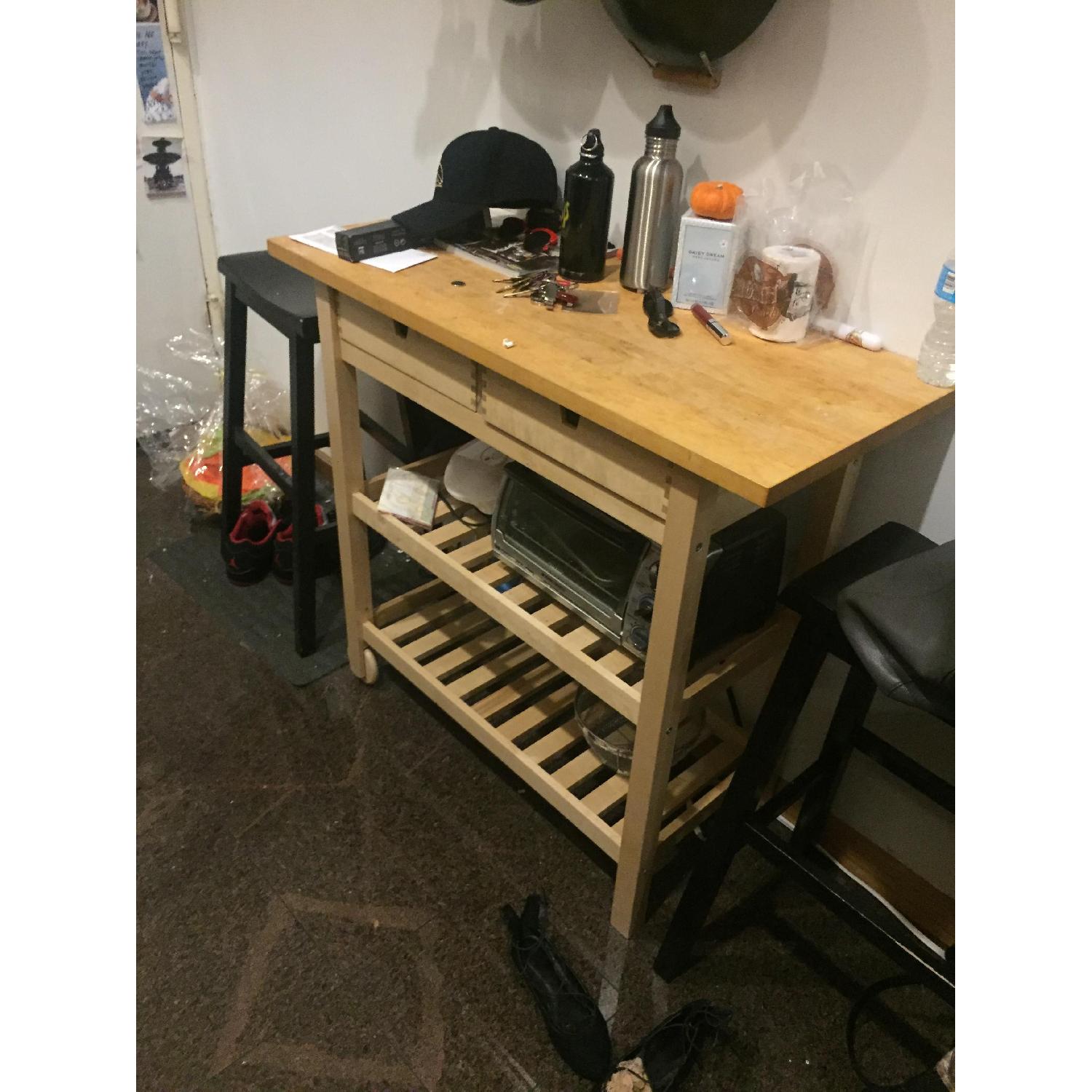 Ikea Forhoja Butcher Block/Kitchen Cart - image-2