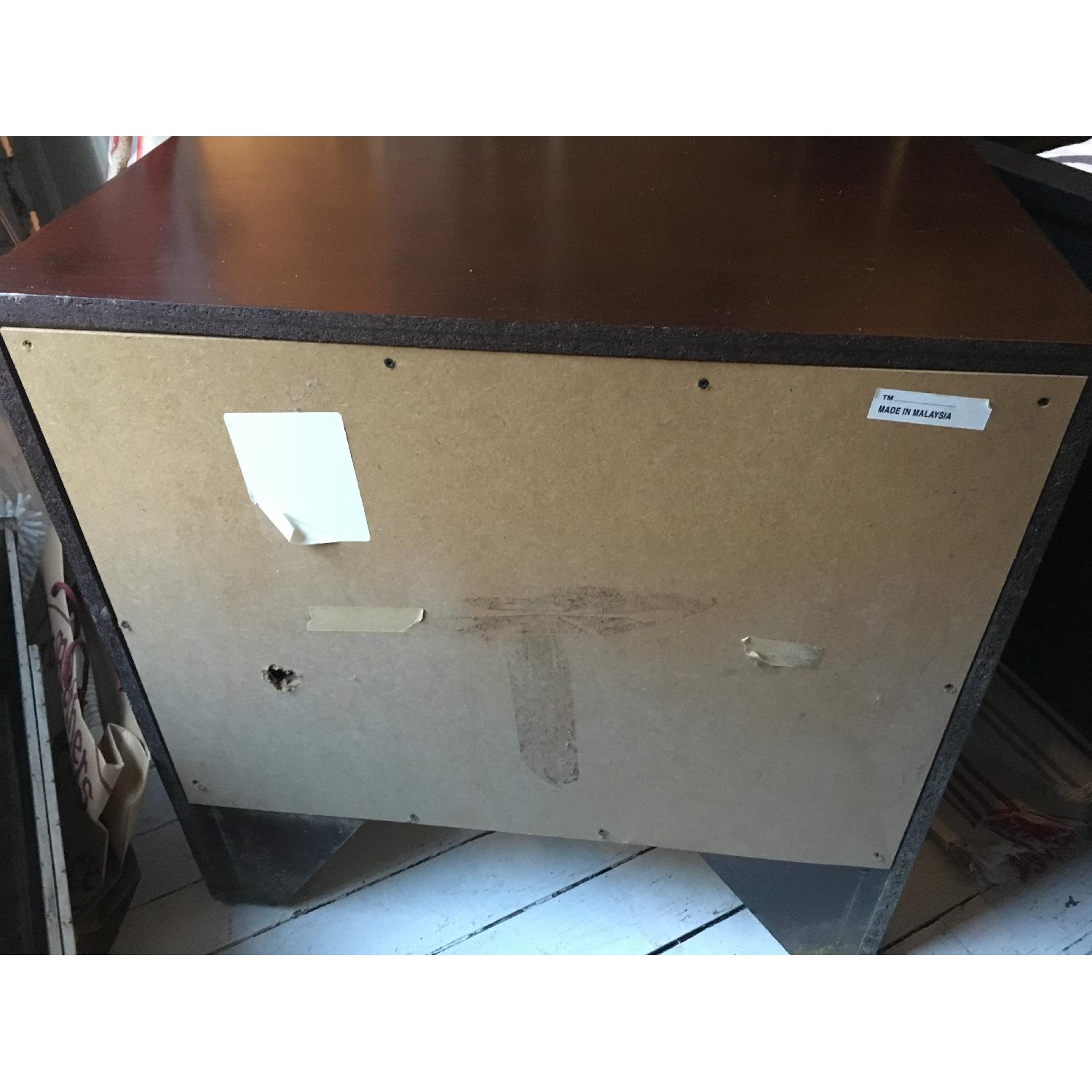 Dark Brown Modern 2 Drawer Bedside Table - image-3