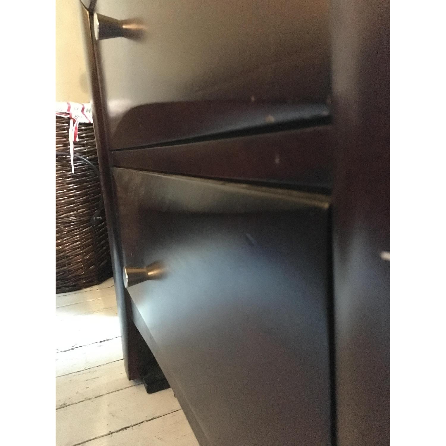 Dark Brown Modern 2 Drawer Bedside Table - image-4