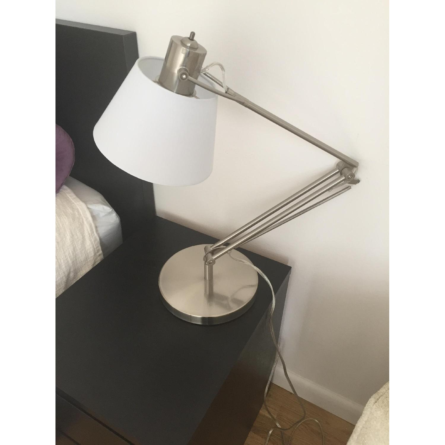 Crate & Barrel Slim Desk Lamp w/ White Shade - image-1