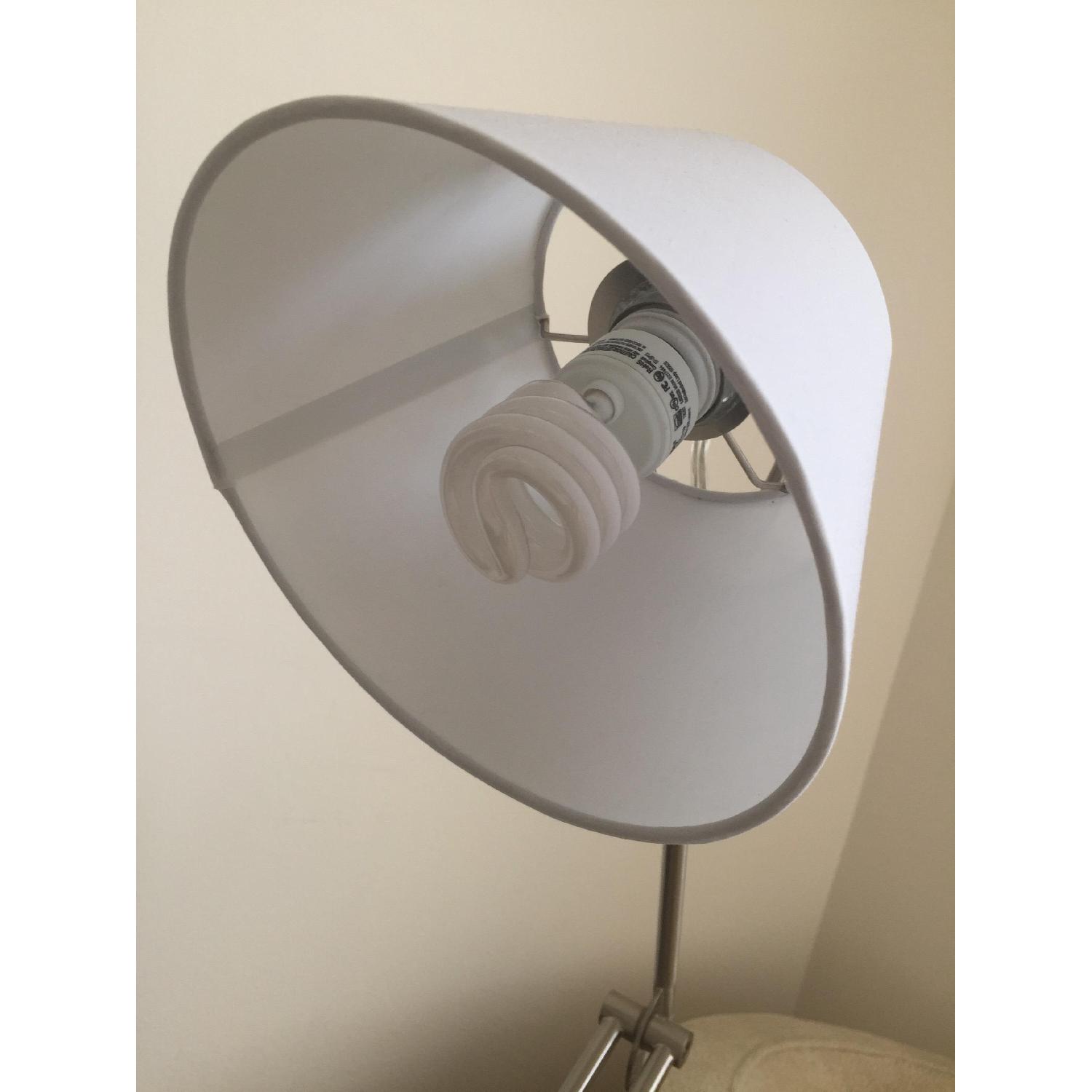 Crate & Barrel Slim Desk Lamp w/ White Shade - image-3