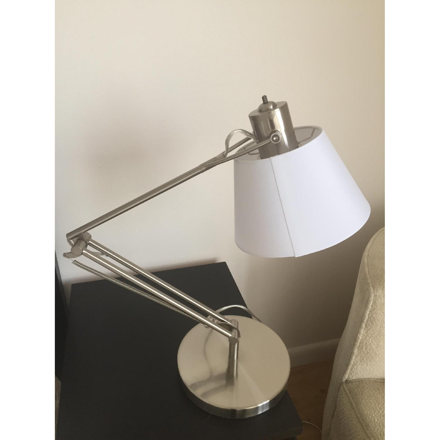 Crate & Barrel Slim Desk Lamp w/ White Shade - image-4