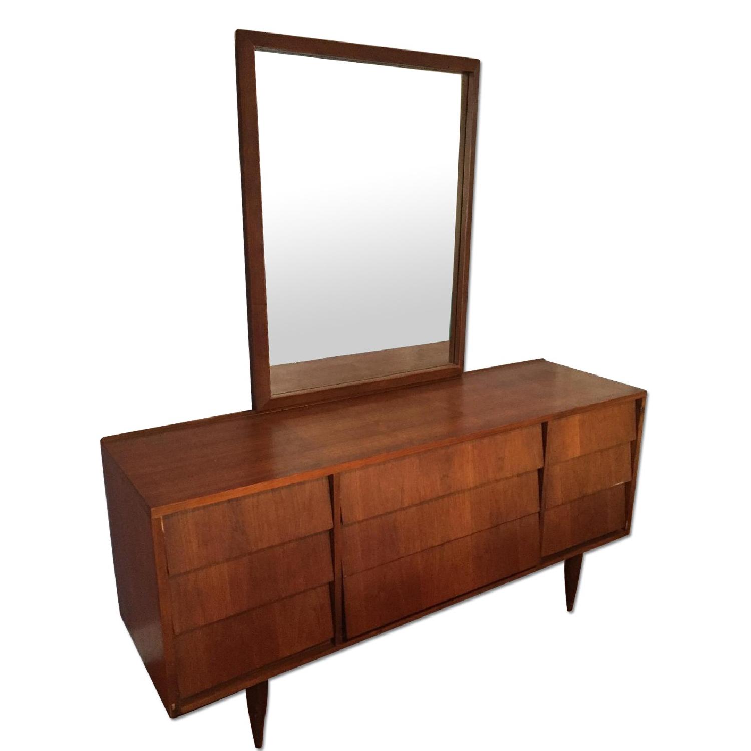 MidCentury Modern Dresser w/ Mirror AptDeco