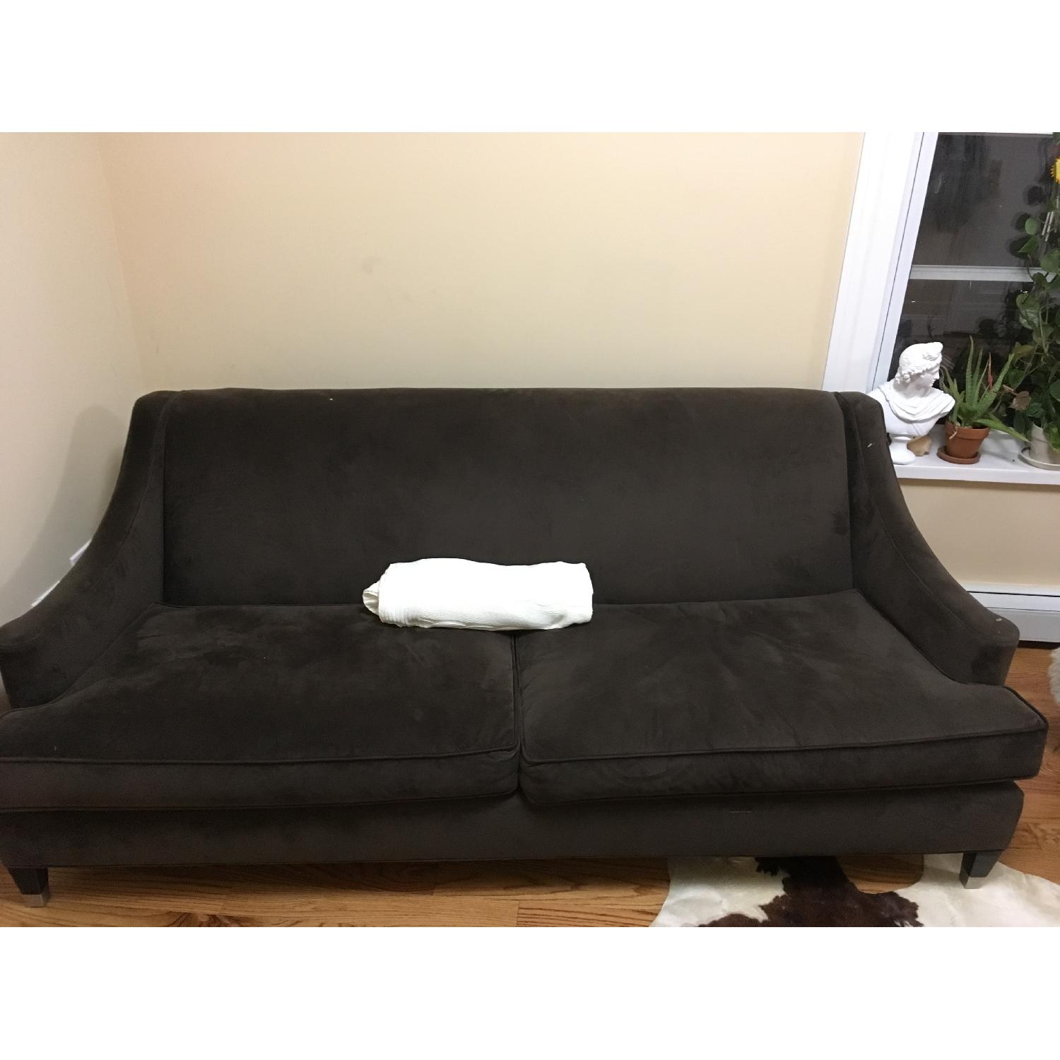 Room & Board Brown Velvet Couch - image-2