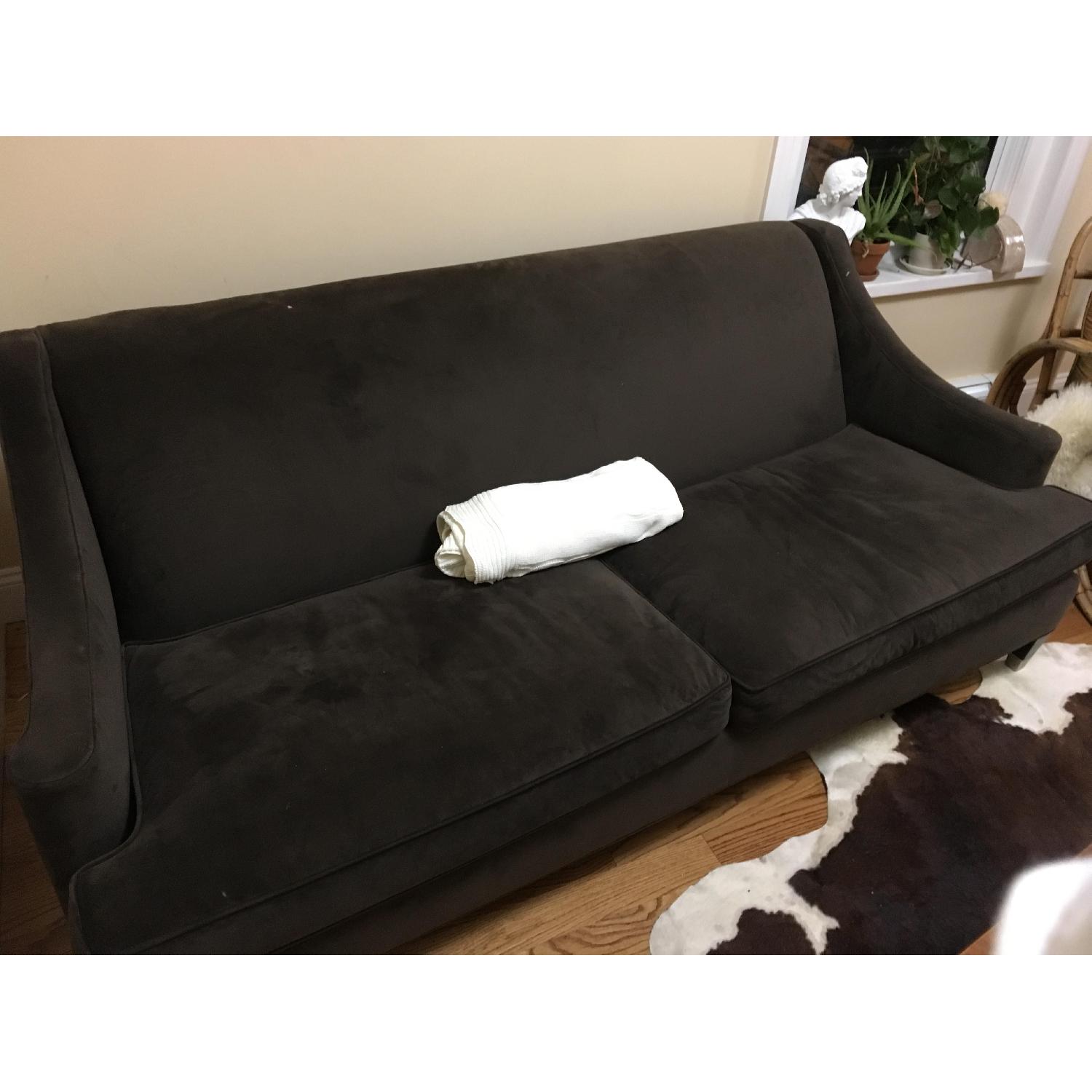 Room & Board Brown Velvet Couch - image-3