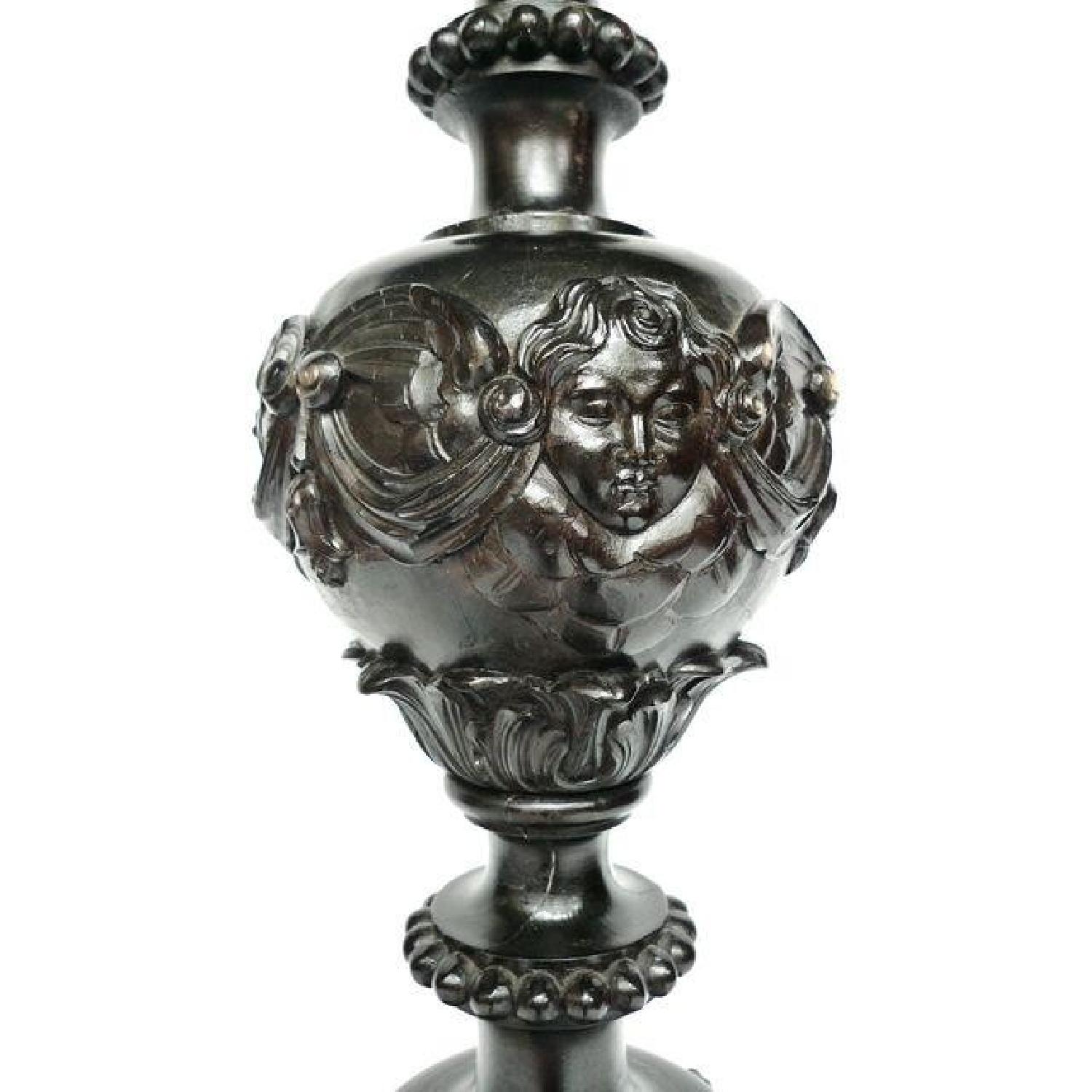 Victorian Carved Mahogany Floor Lamp - image-1