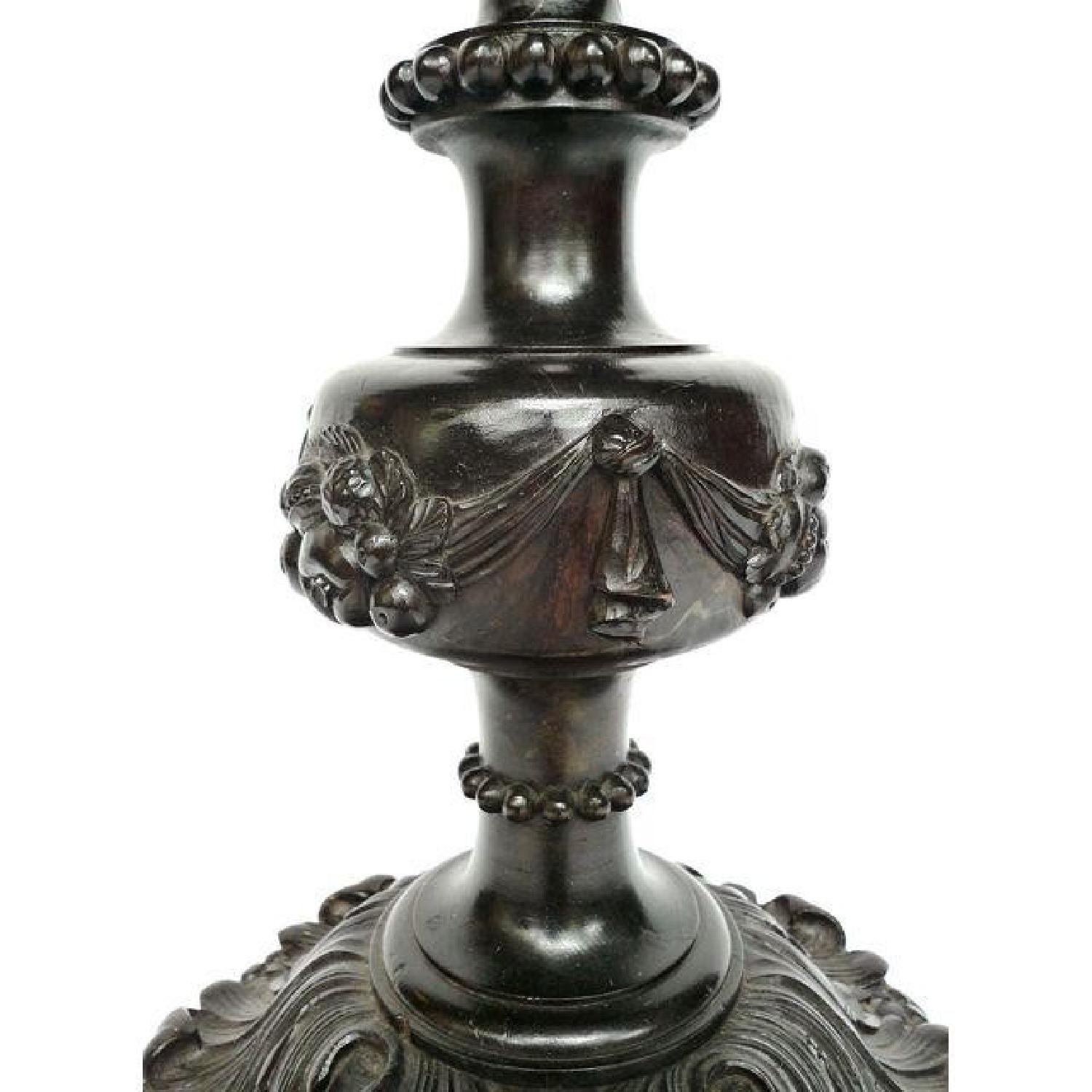 Victorian Carved Mahogany Floor Lamp - image-2