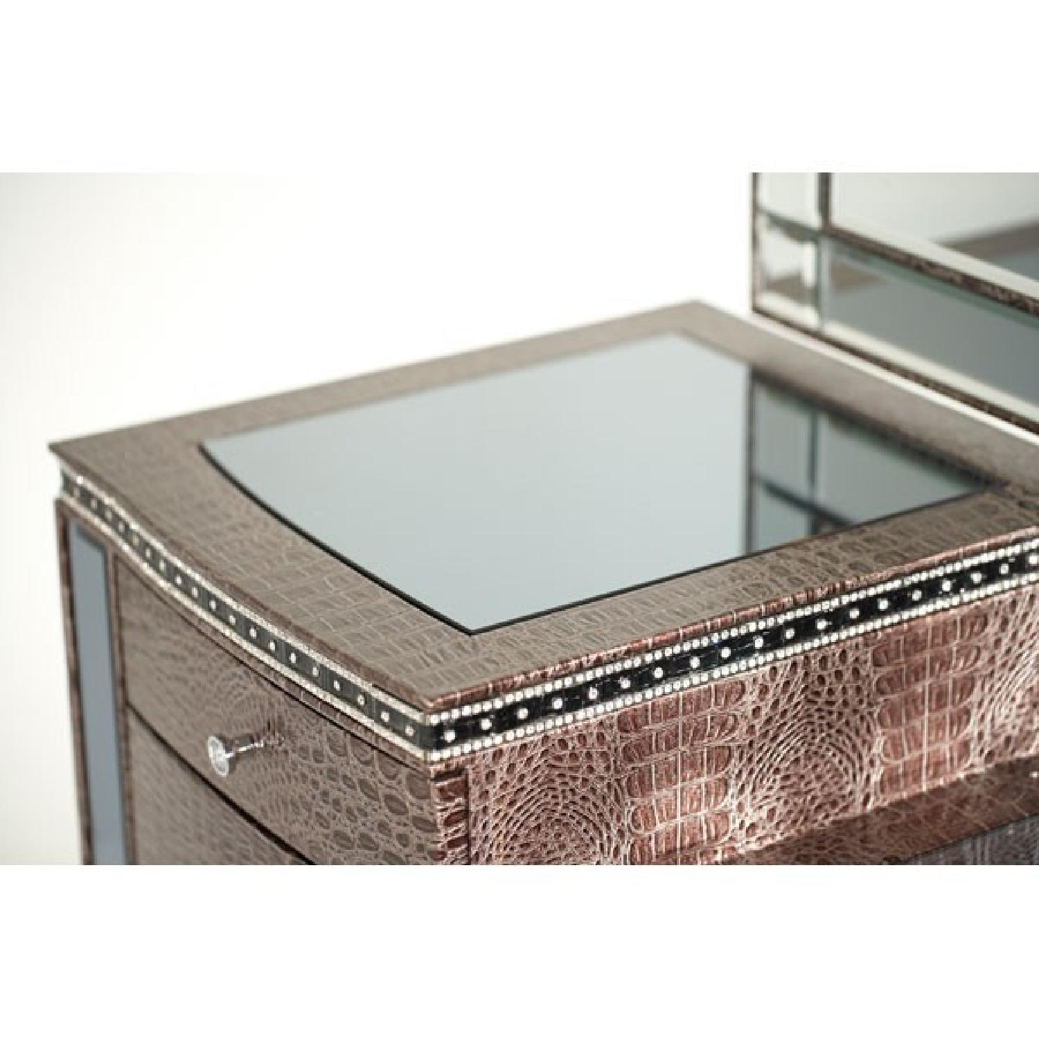 Michael Amini Furniture Designs Hollywood Swank Collection Mirrored Vanity Set - image-2