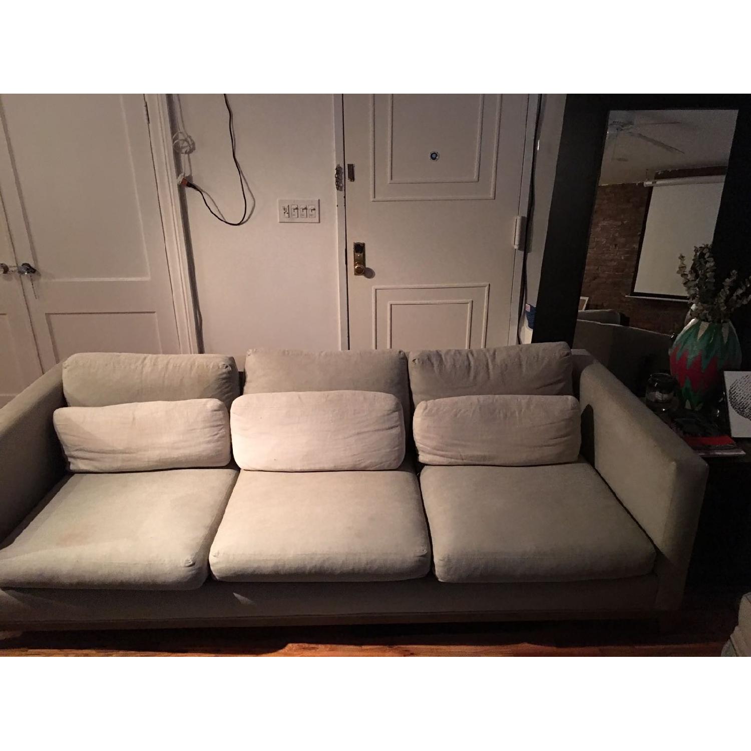 Crate & Barrel Taraval 3-Seat Sofa w/ Oak Base - image-1