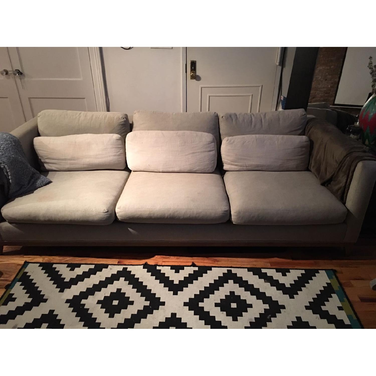 Crate & Barrel Taraval 3-Seat Sofa w/ Oak Base - image-2