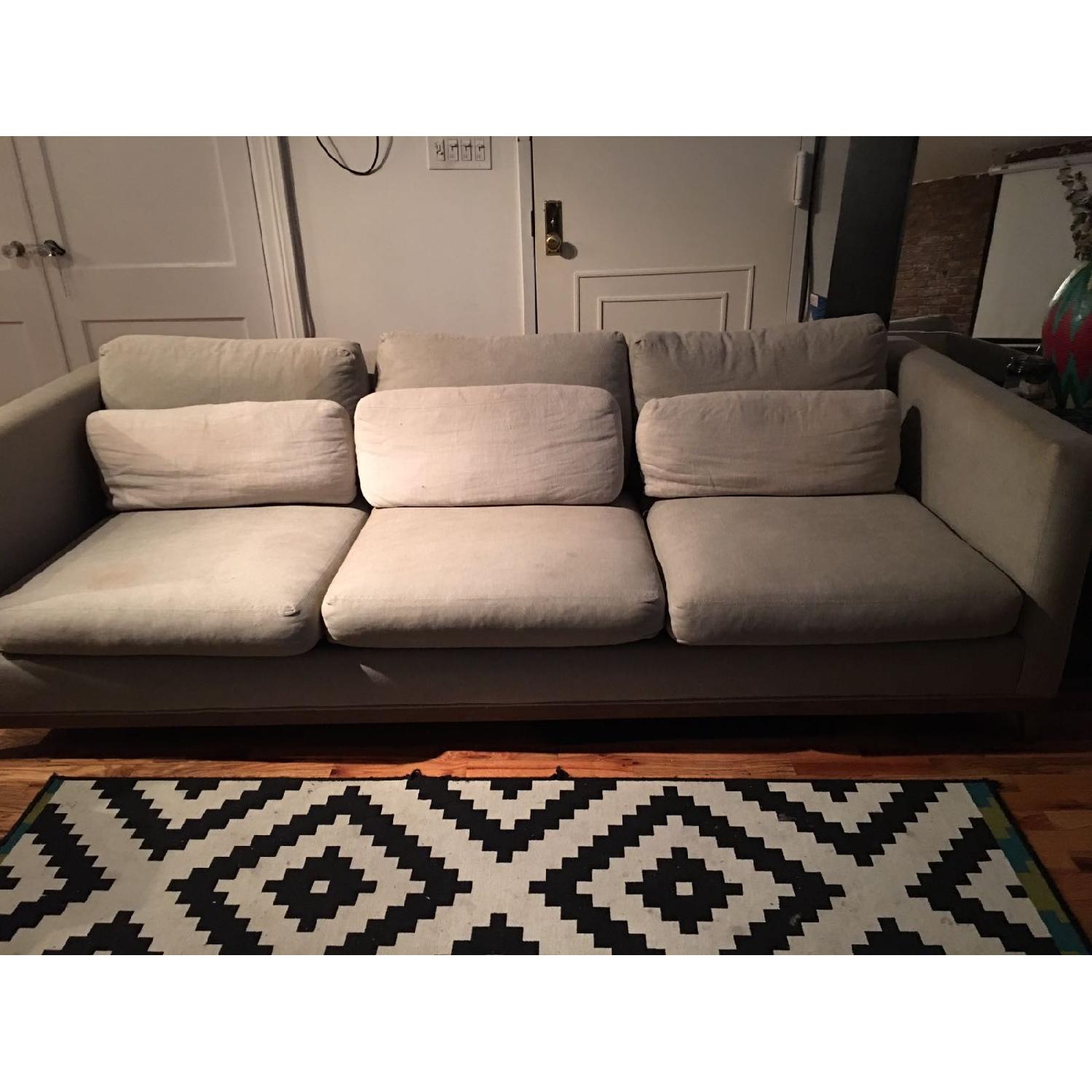 Crate & Barrel Taraval 3-Seat Sofa w/ Oak Base - image-3