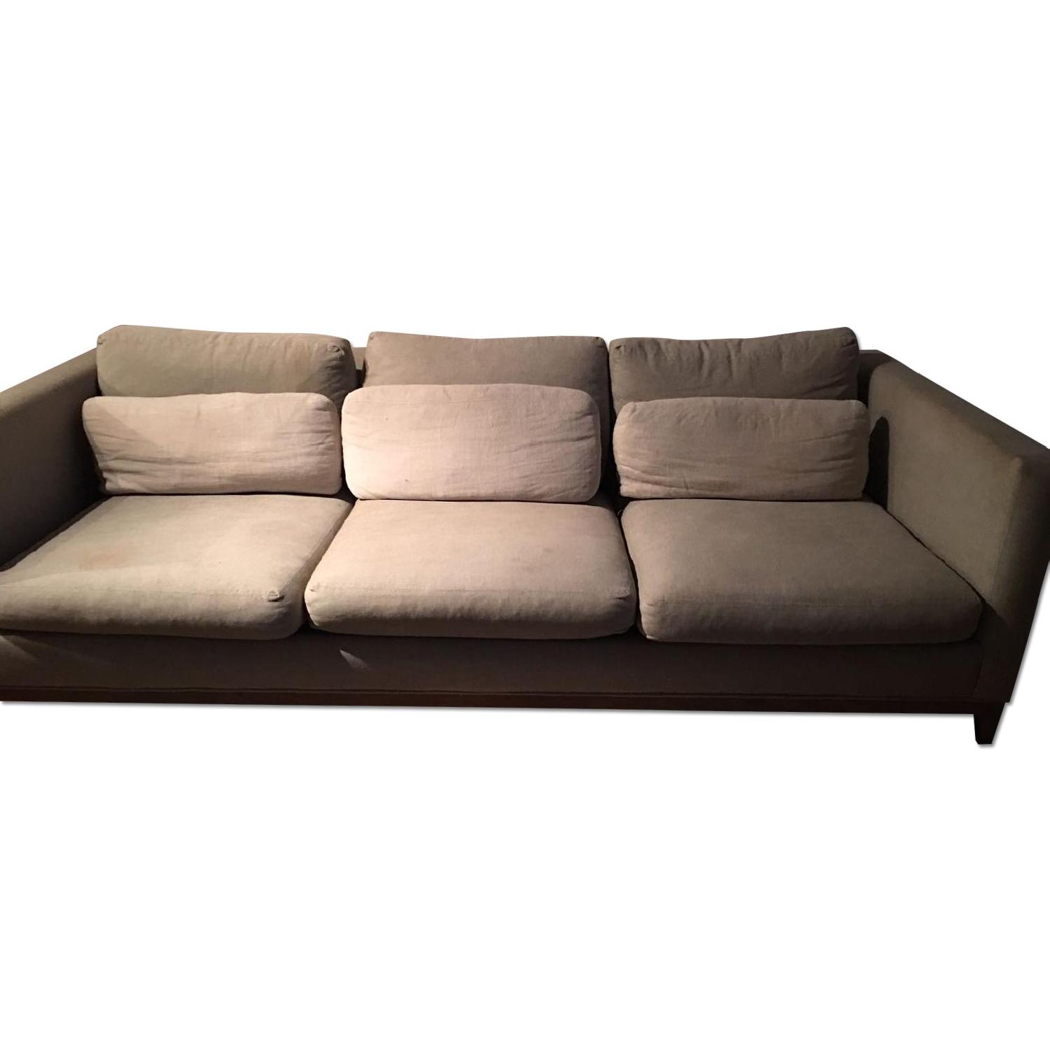 Crate & Barrel Taraval 3-Seat Sofa w/ Oak Base - image-0