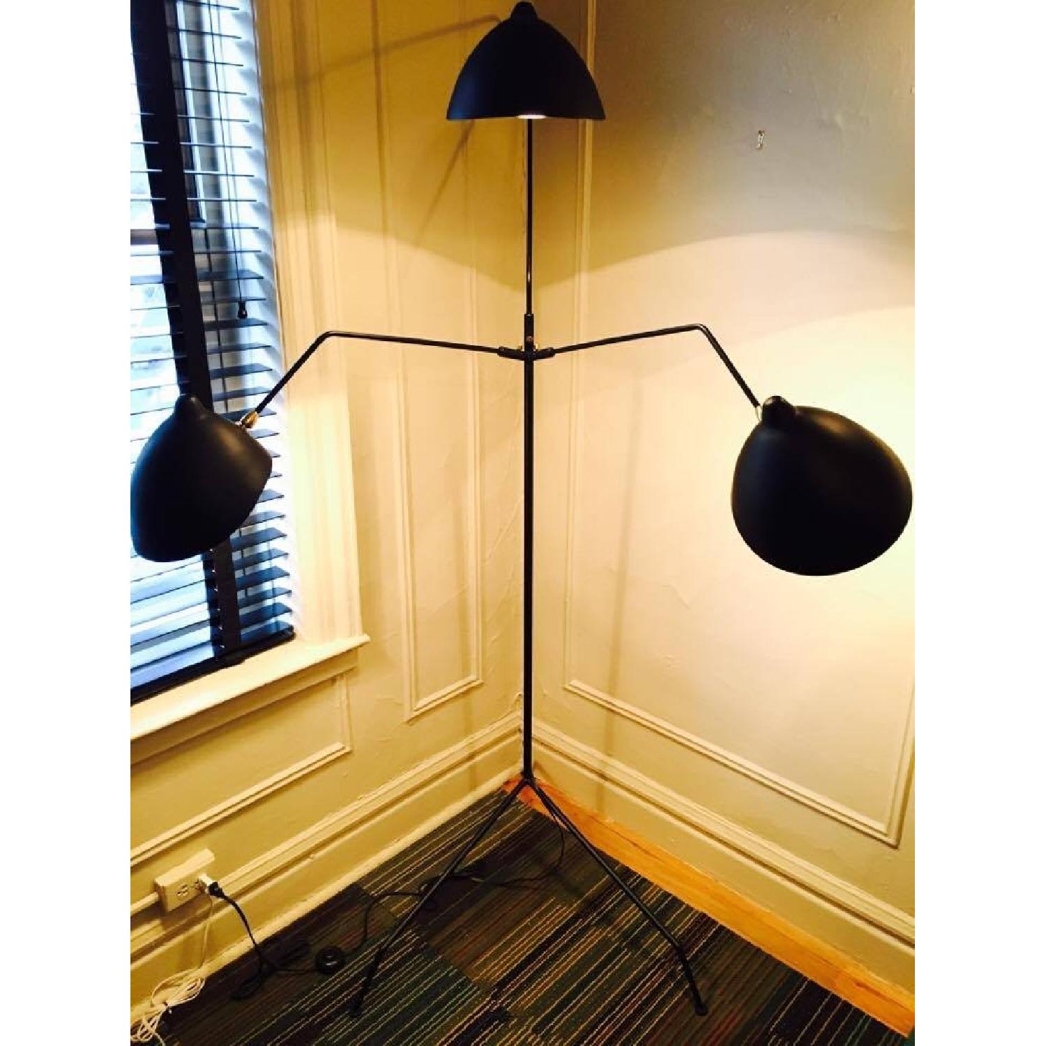 Serge Mouille Style Mfl 3 Three Arm Mantis Floor Lamp Aptdeco