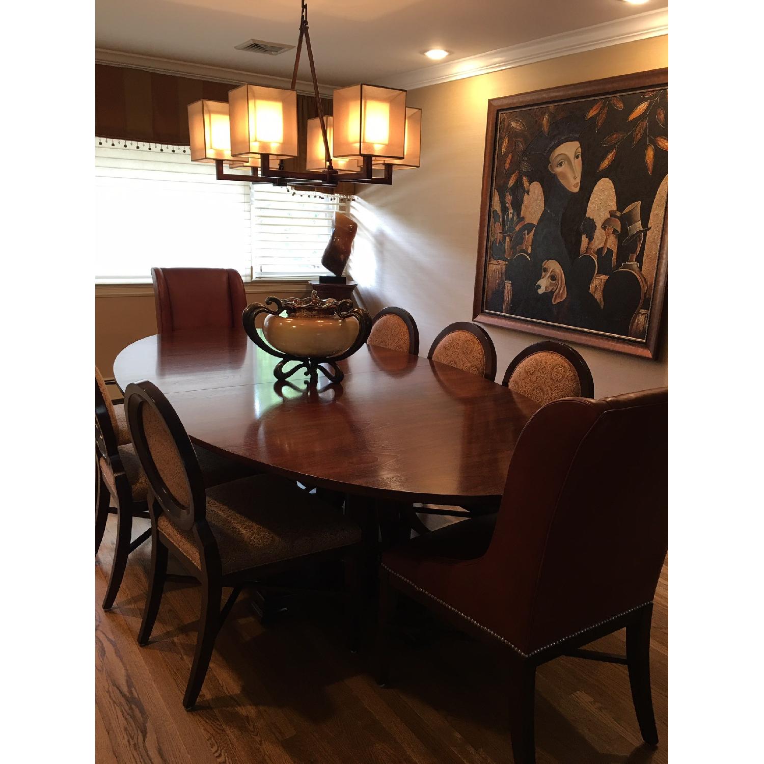 Expandable Dining Table w/ 8 Chairs - image-3