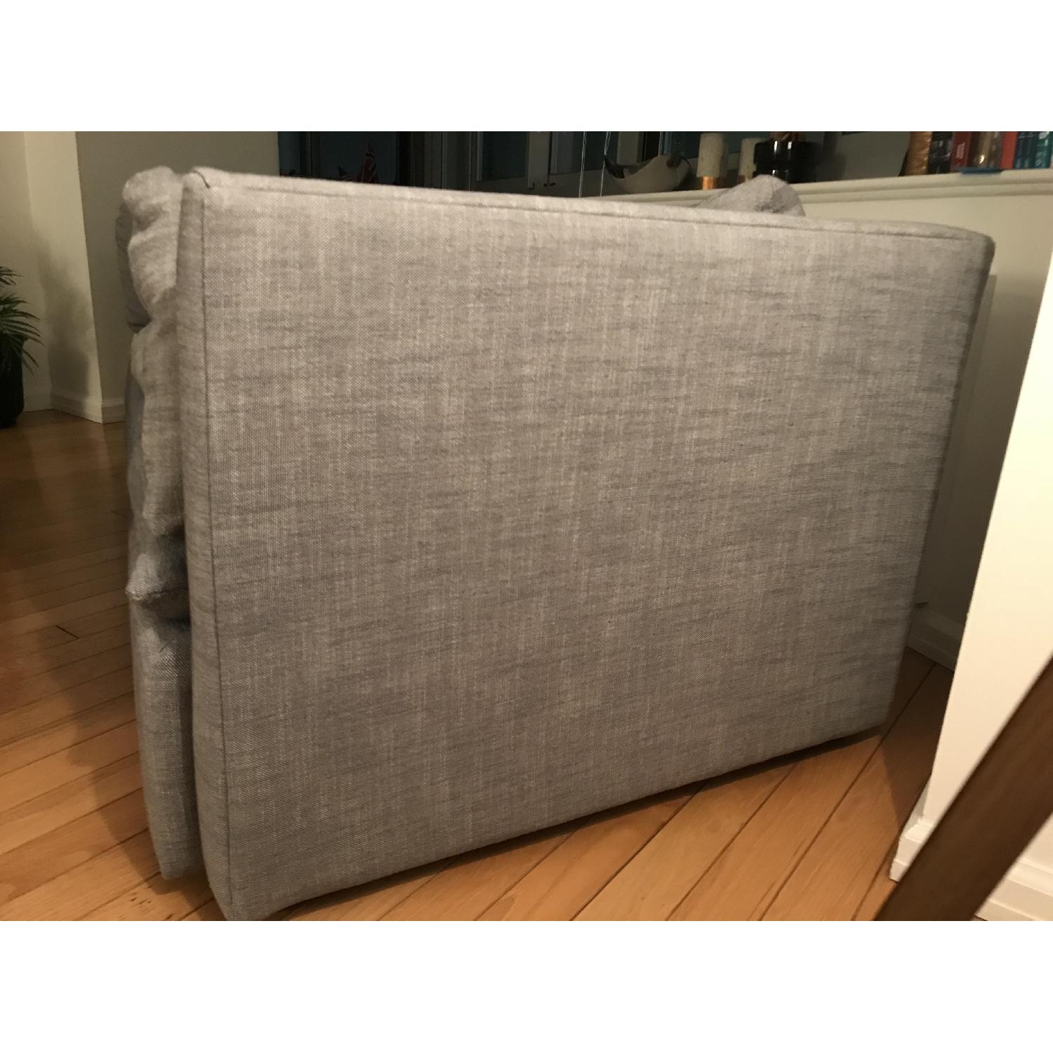West Elm Shelter Sofa in Linen Weave Grey - image-2