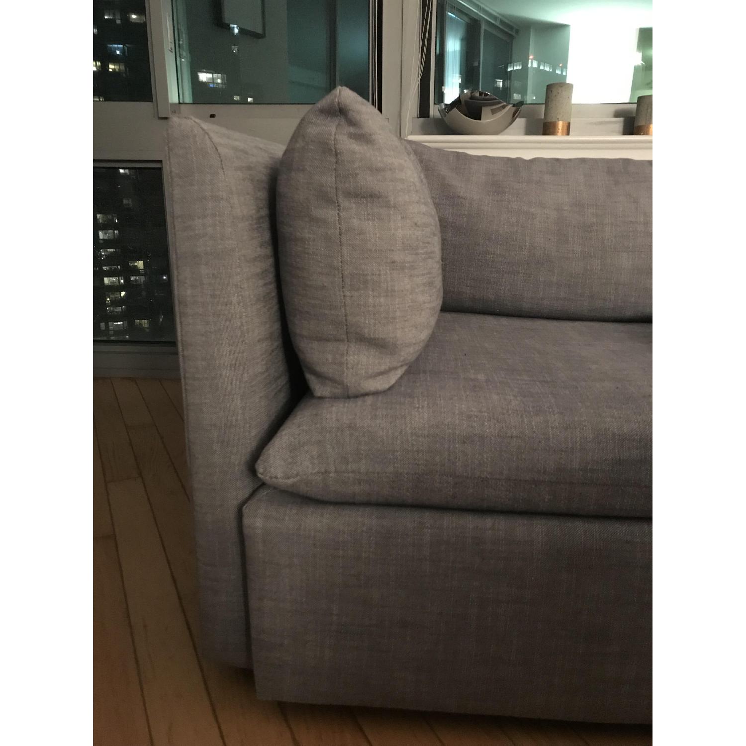 West Elm Shelter Sofa in Linen Weave Grey - image-3