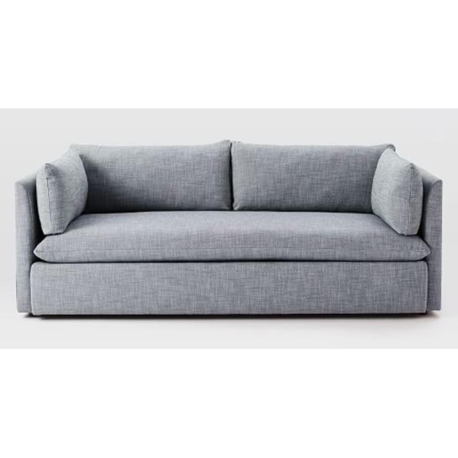 West Elm Shelter Sofa in Linen Weave Grey - image-5