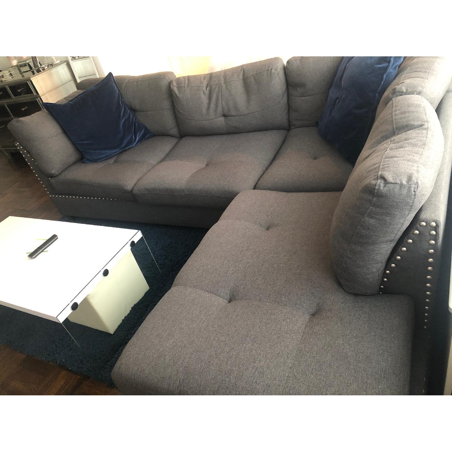 Alcott Hill Charlemont Reversible Sectional Sofa & Ottoman - image-2