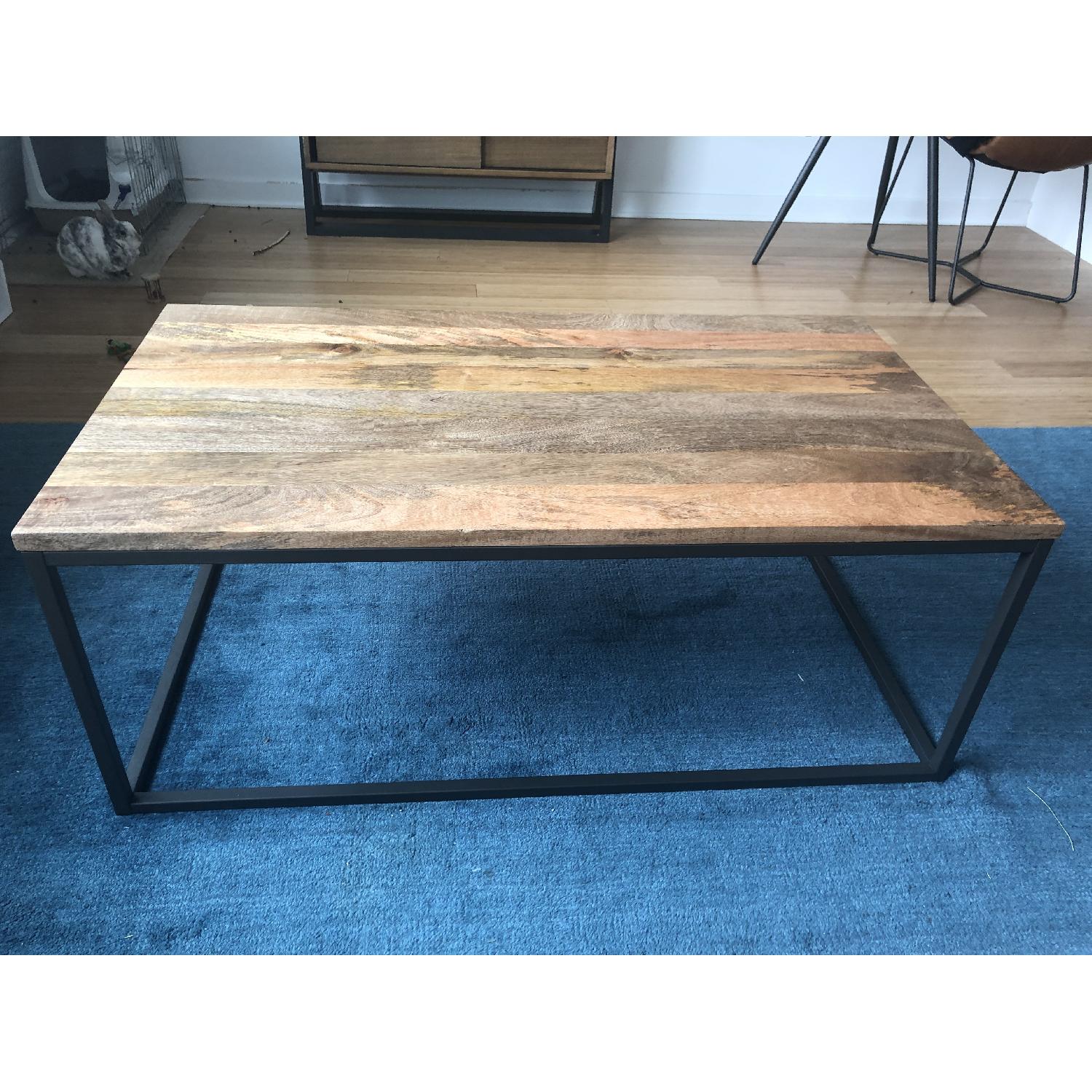 West Elm Streamline Whitewashed Coffee Table - image-1