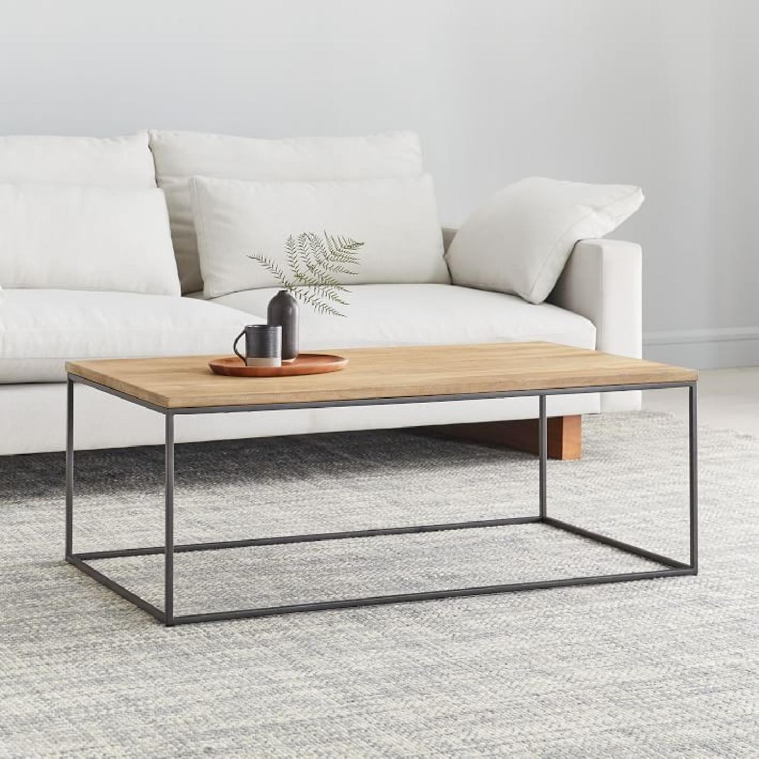 West Elm Streamline Whitewashed Coffee Table - image-6