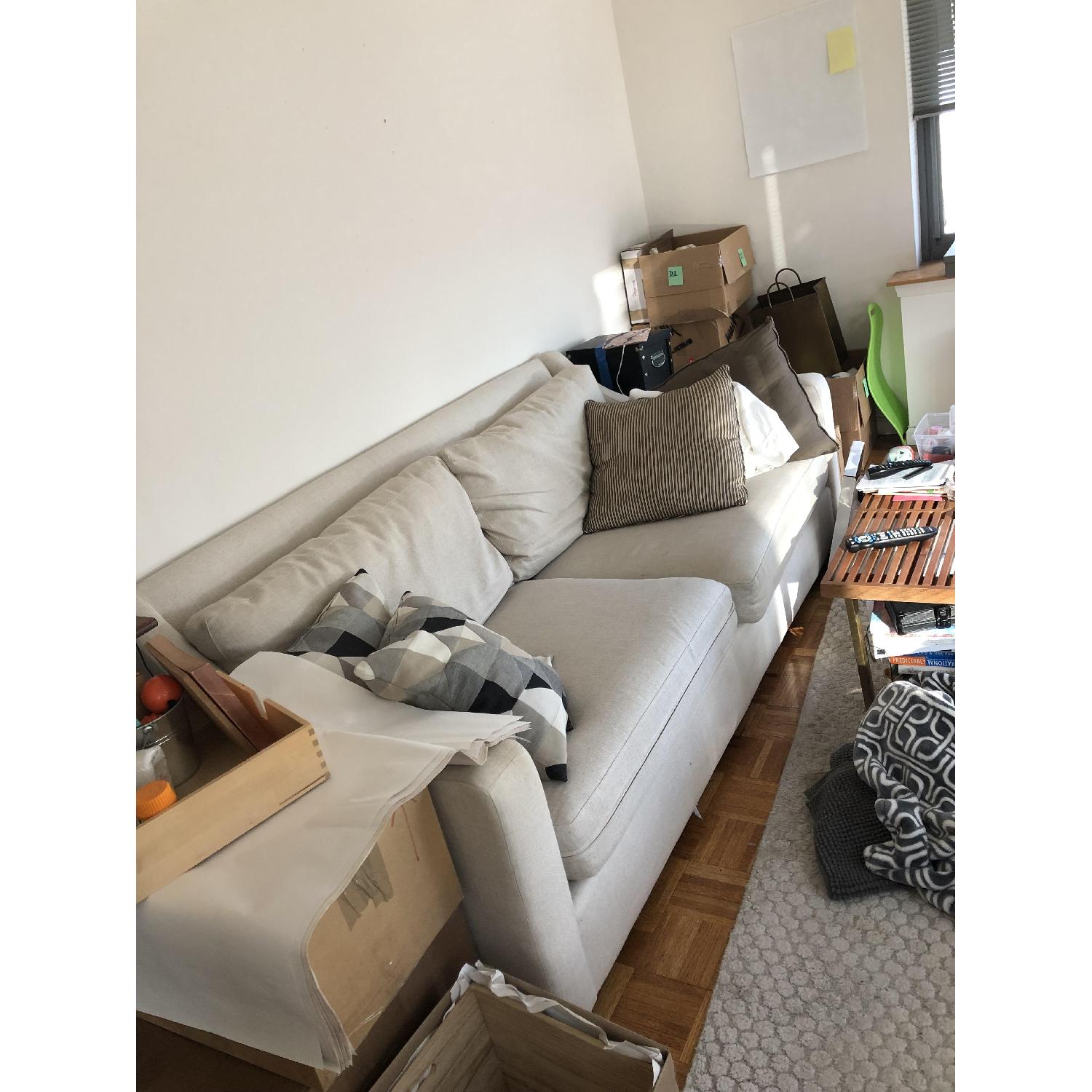 Crate & Barrel Verano Linen Sofa - image-1