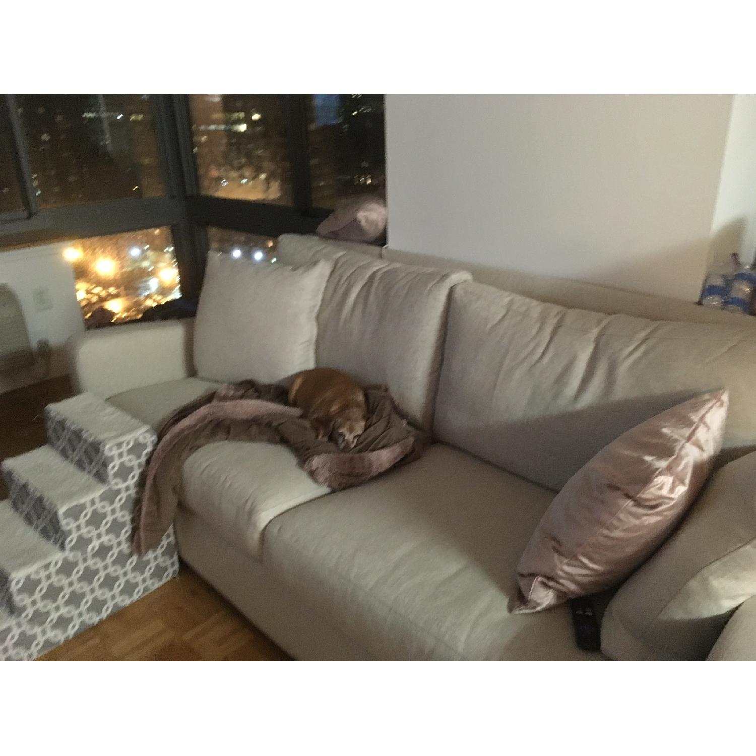 Crate & Barrel Verano Linen Sofa - image-3